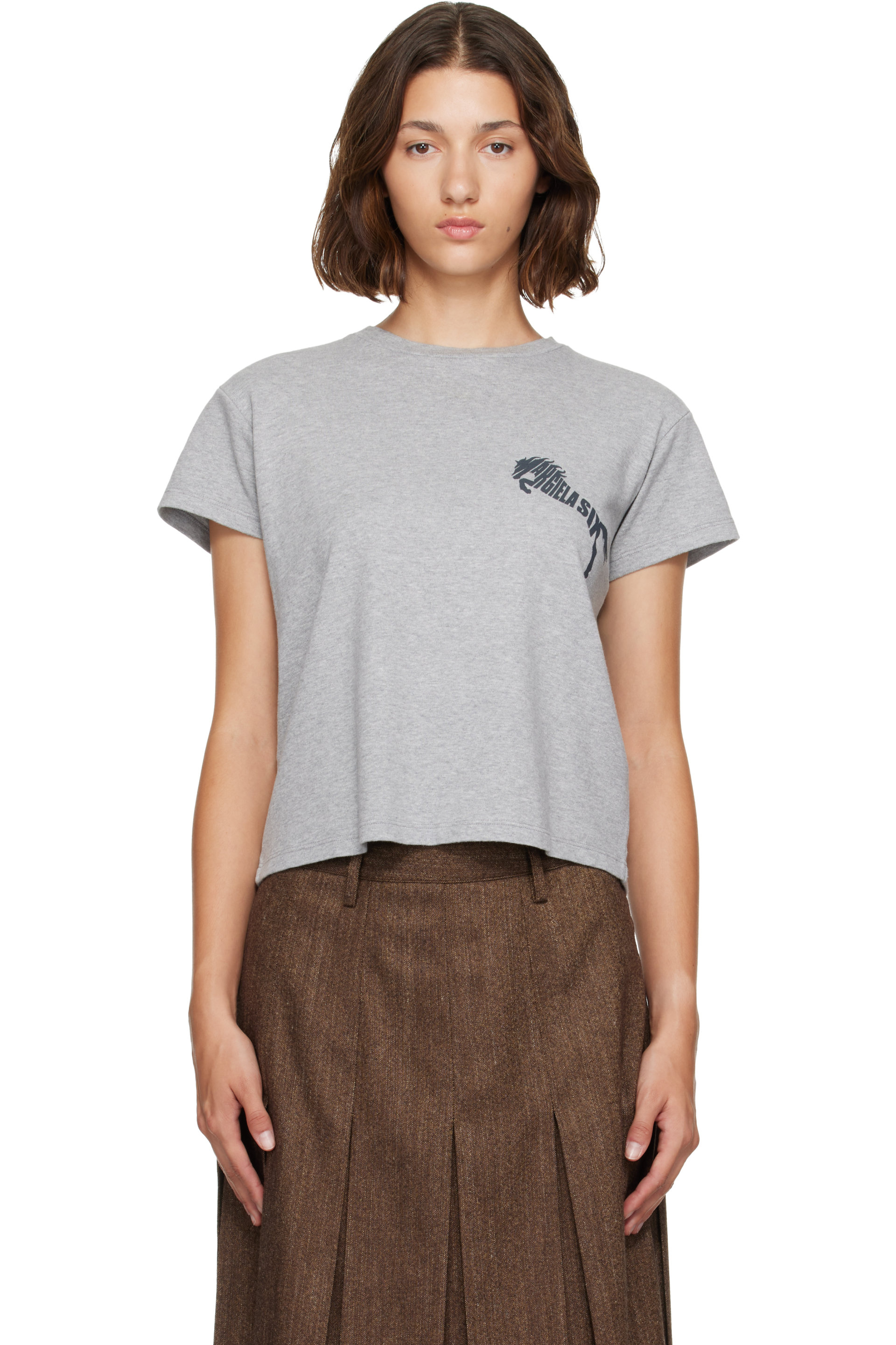 MM6 Maison Margiela - Gray Horse Logo T-Shirt