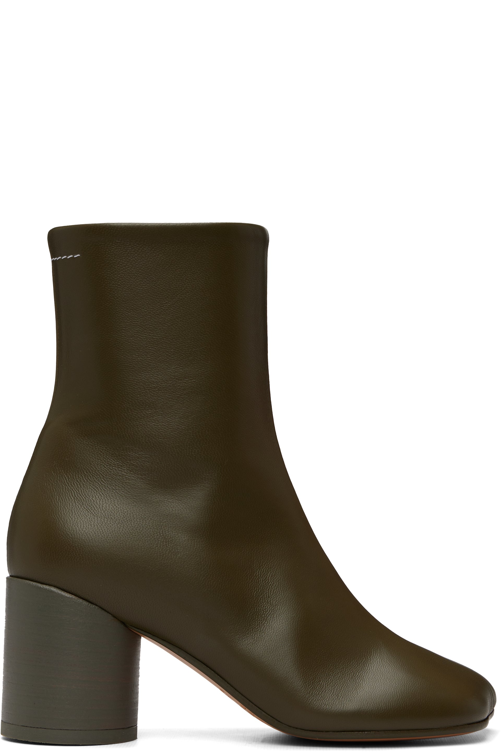 MM6 Maison Margiela - Khaki Anatomic Ankle Boots