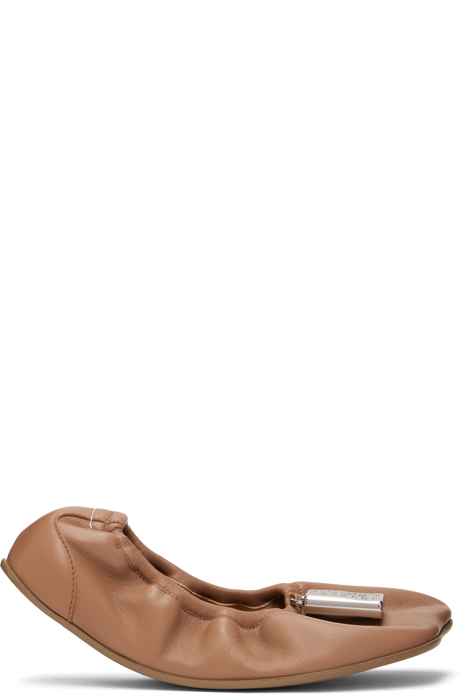 MM6 Maison Margiela - Brown Numeric Anatomic Ballerina Flats