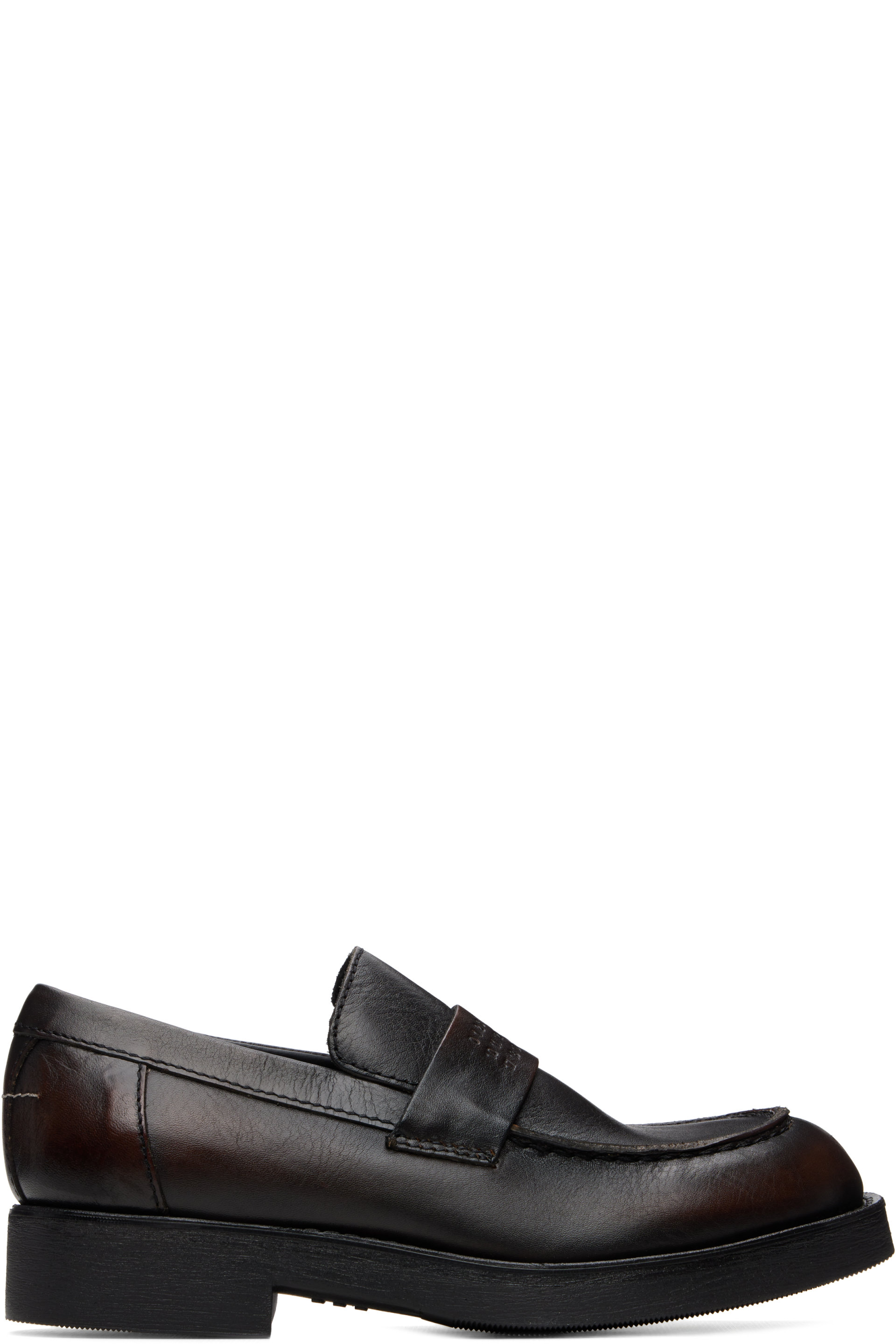MM6 Maison Margiela - Brown Leather Loafers