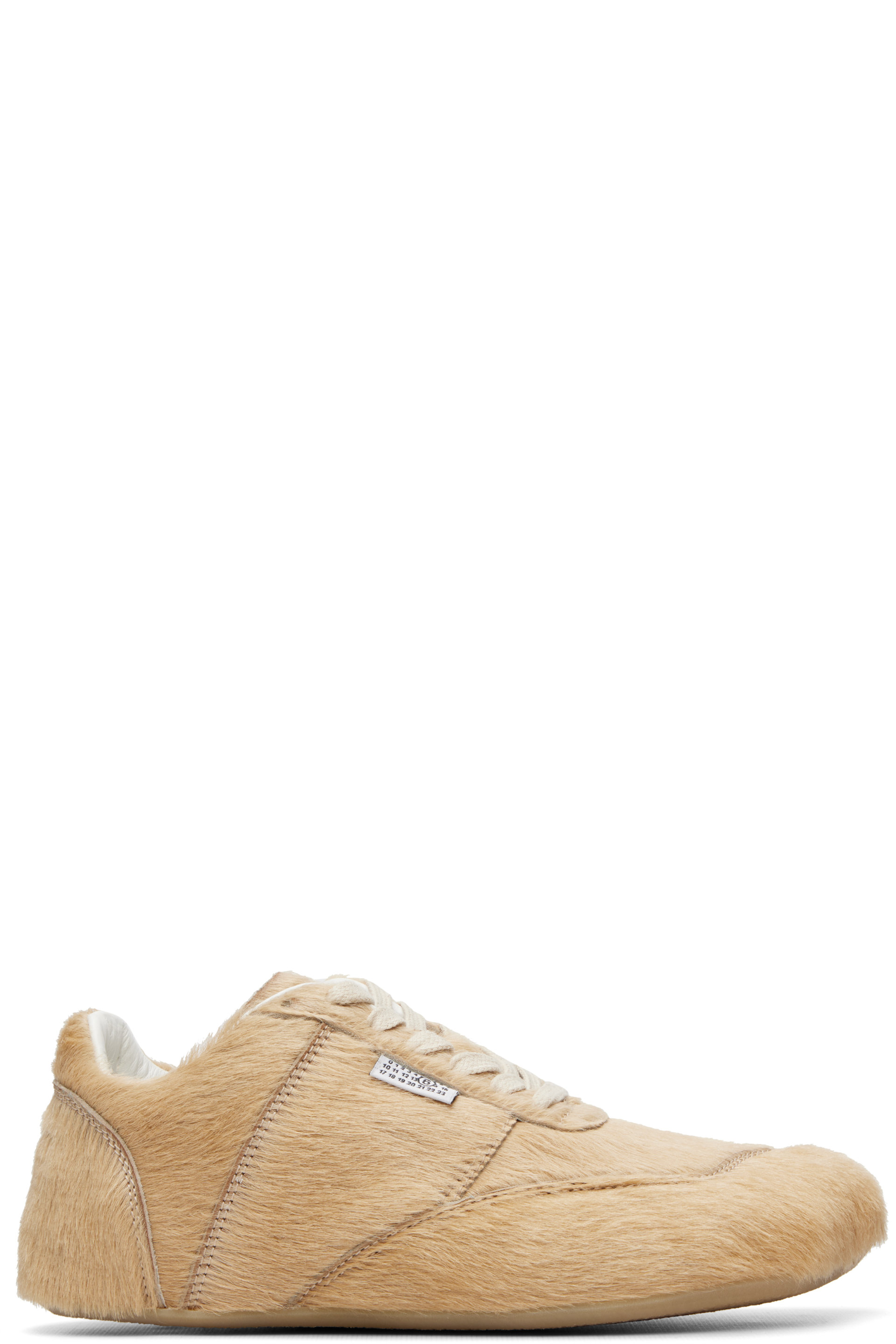 MM6 Maison Margiela - Baskets beiges à bout anatomique