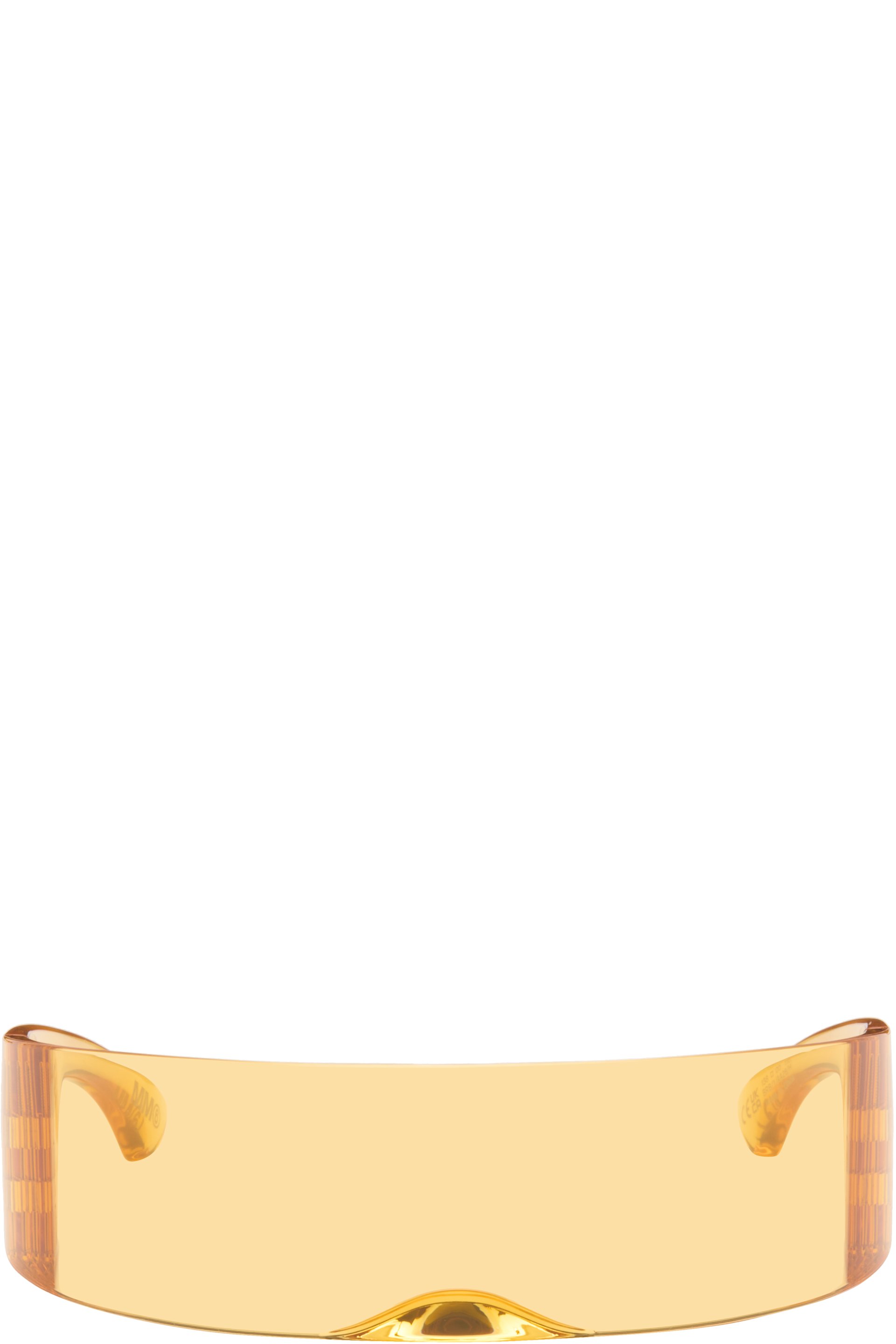 MM6 Maison Margiela - SSENSE Exclusive Yellow Shield Sunglasses