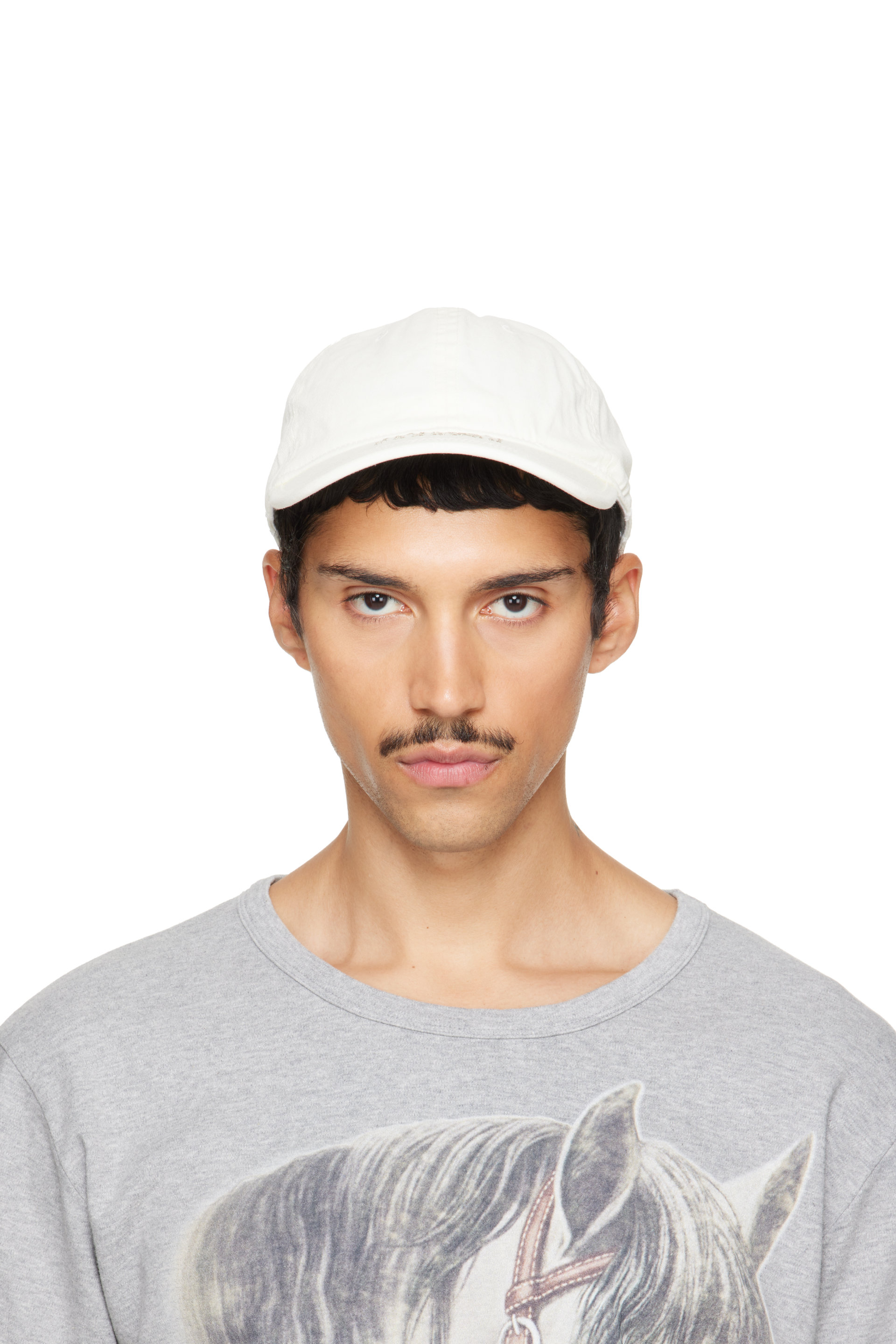 MM6 Maison Margiela - Off-White Cotton Cap