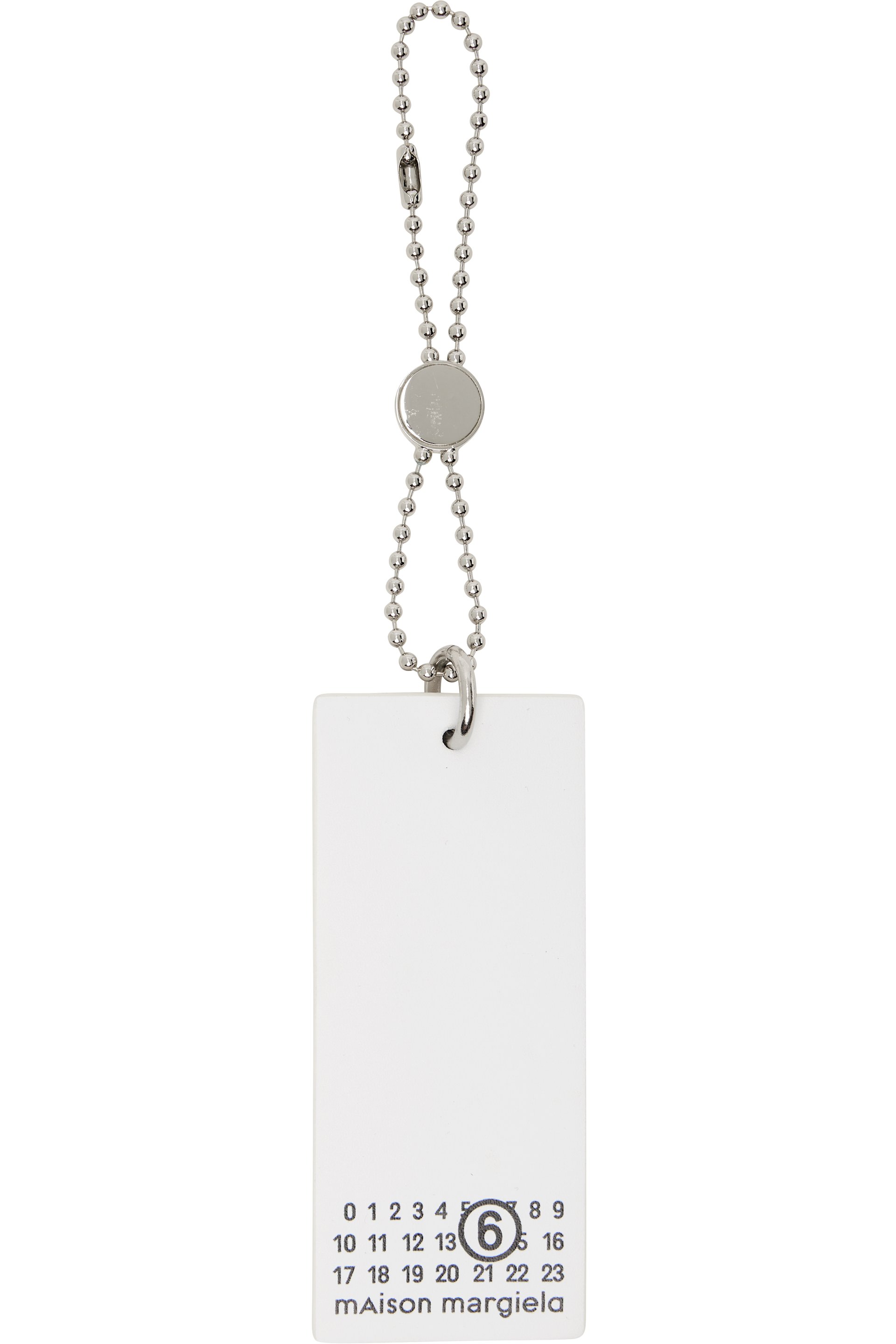 MM6 Maison Margiela - White 'Numeric Tag' Bag Charm