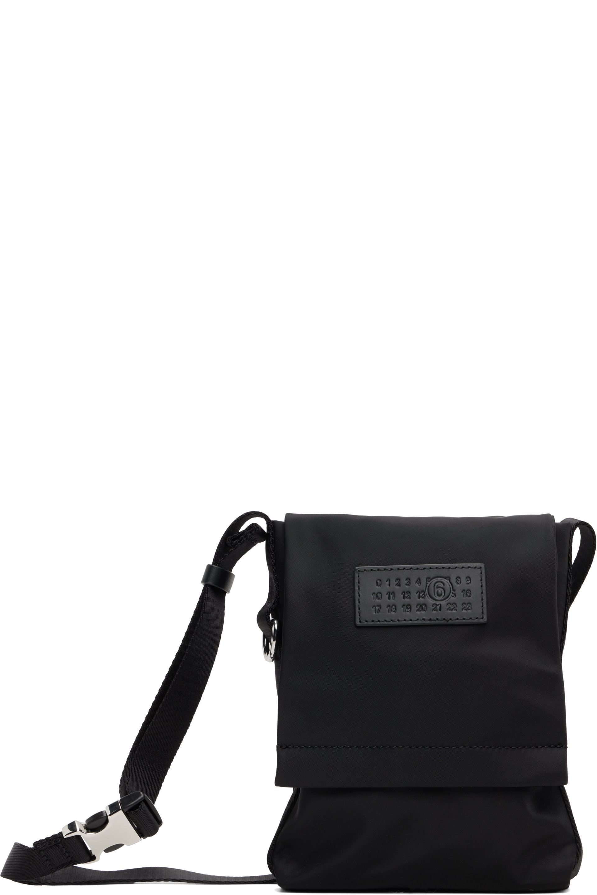 MM6 Maison Margiela - Black Small Nylon Crossbody Bag