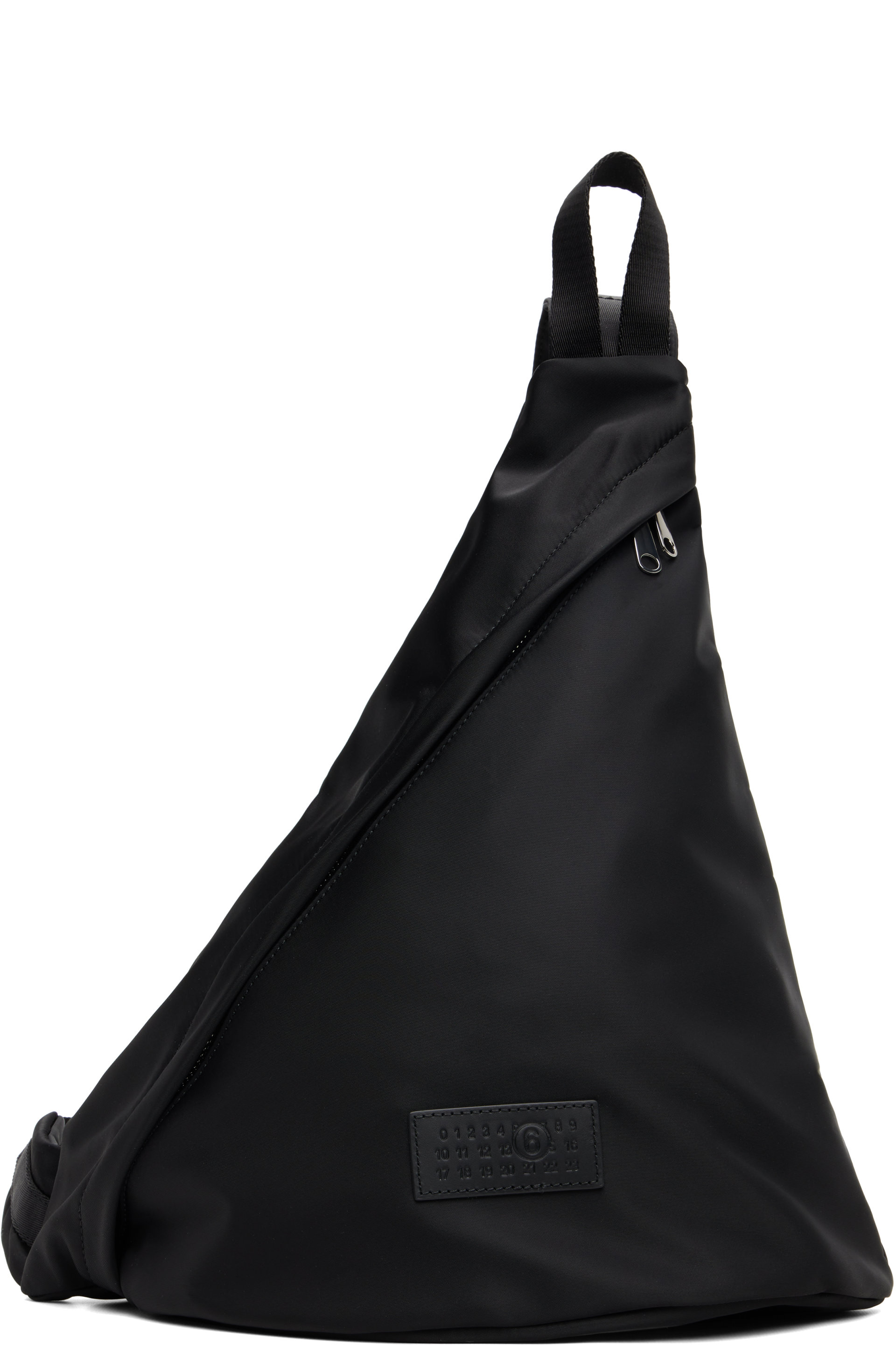 MM6 Maison Margiela - Black Nylon Sling Crossbody Backpack