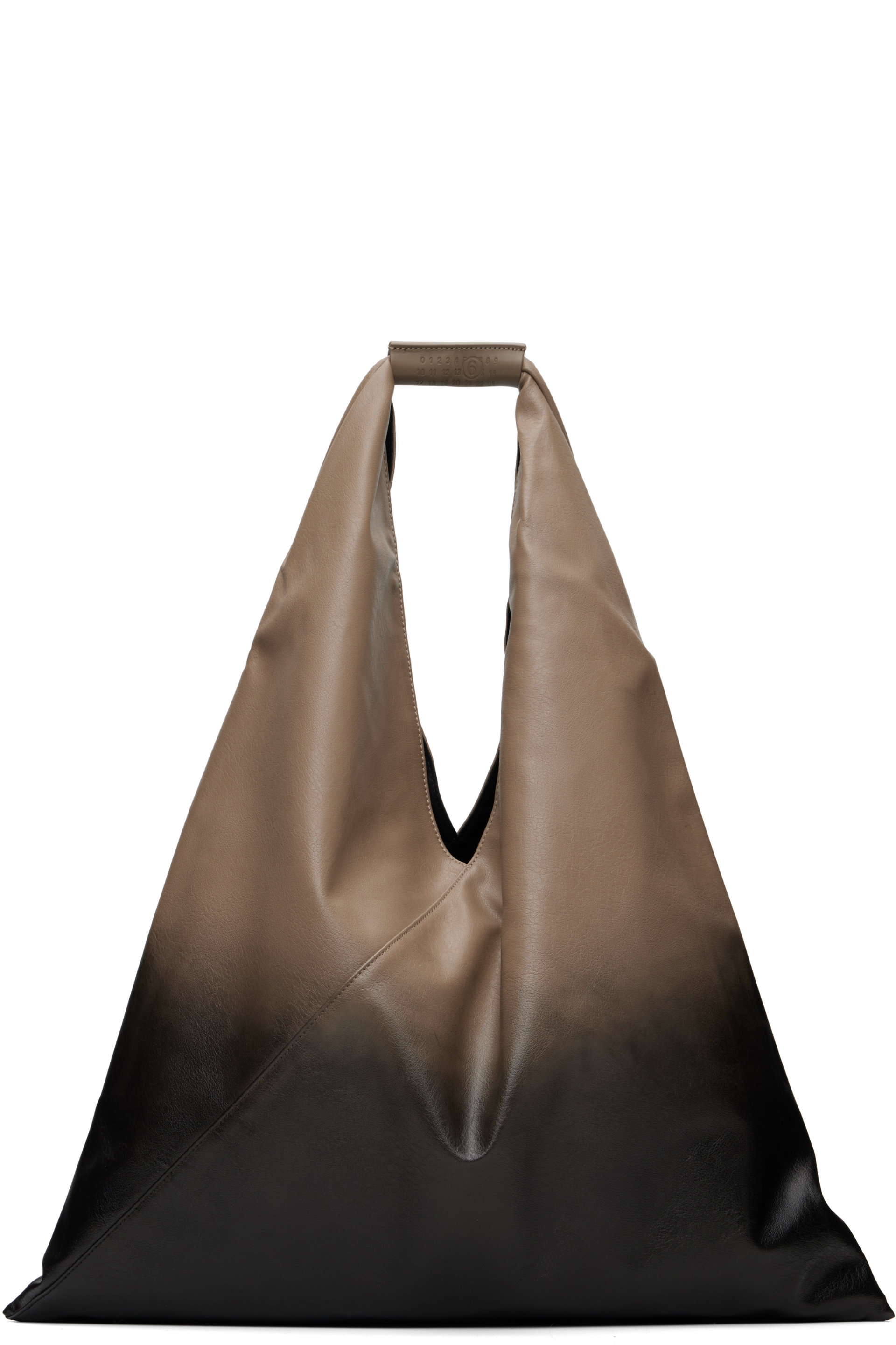 MM6 Maison Margiela - 黑色 & 灰褐色中号 Classic 托特包