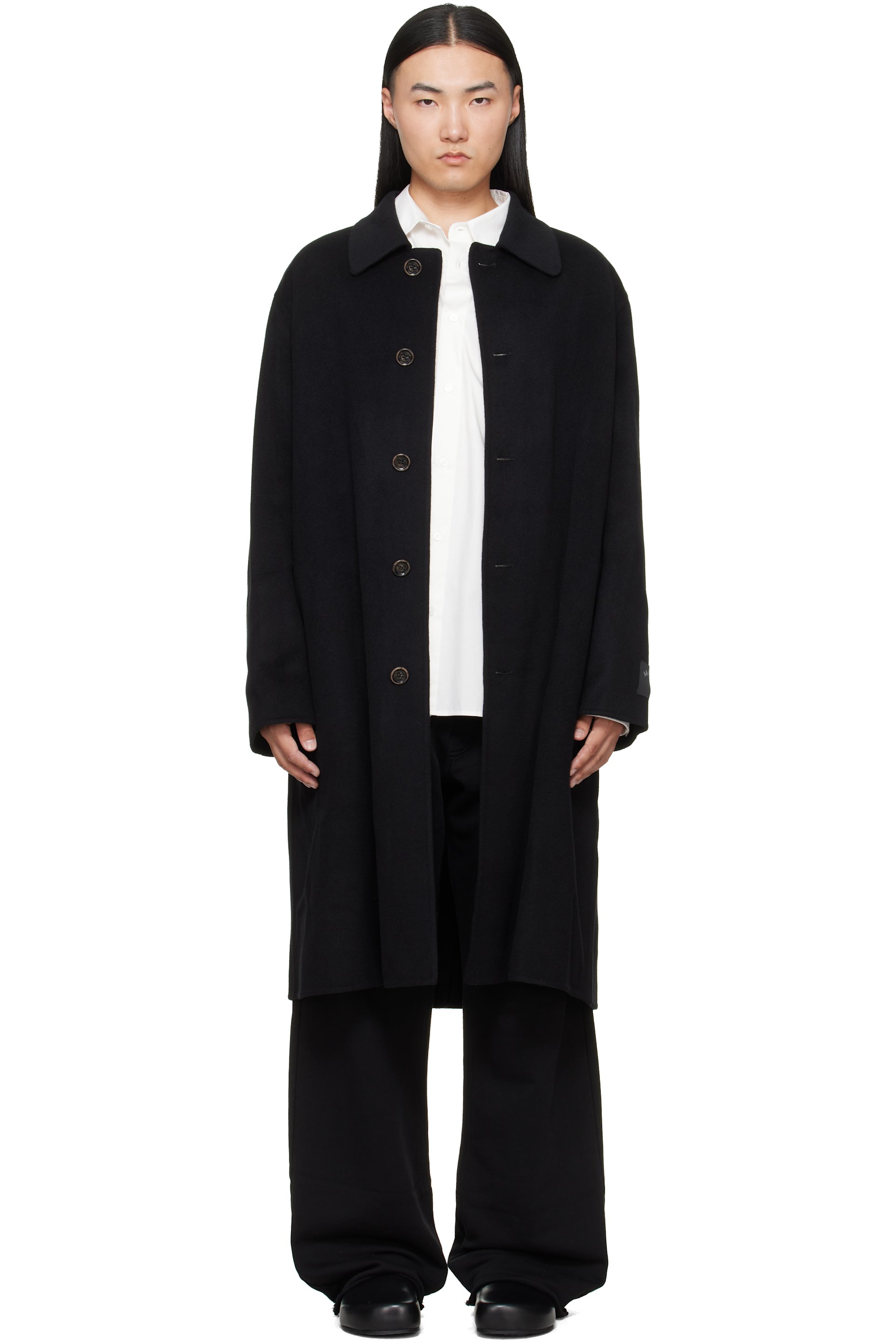 MM6 Maison Margiela - Black Double-Faced Wool Coat