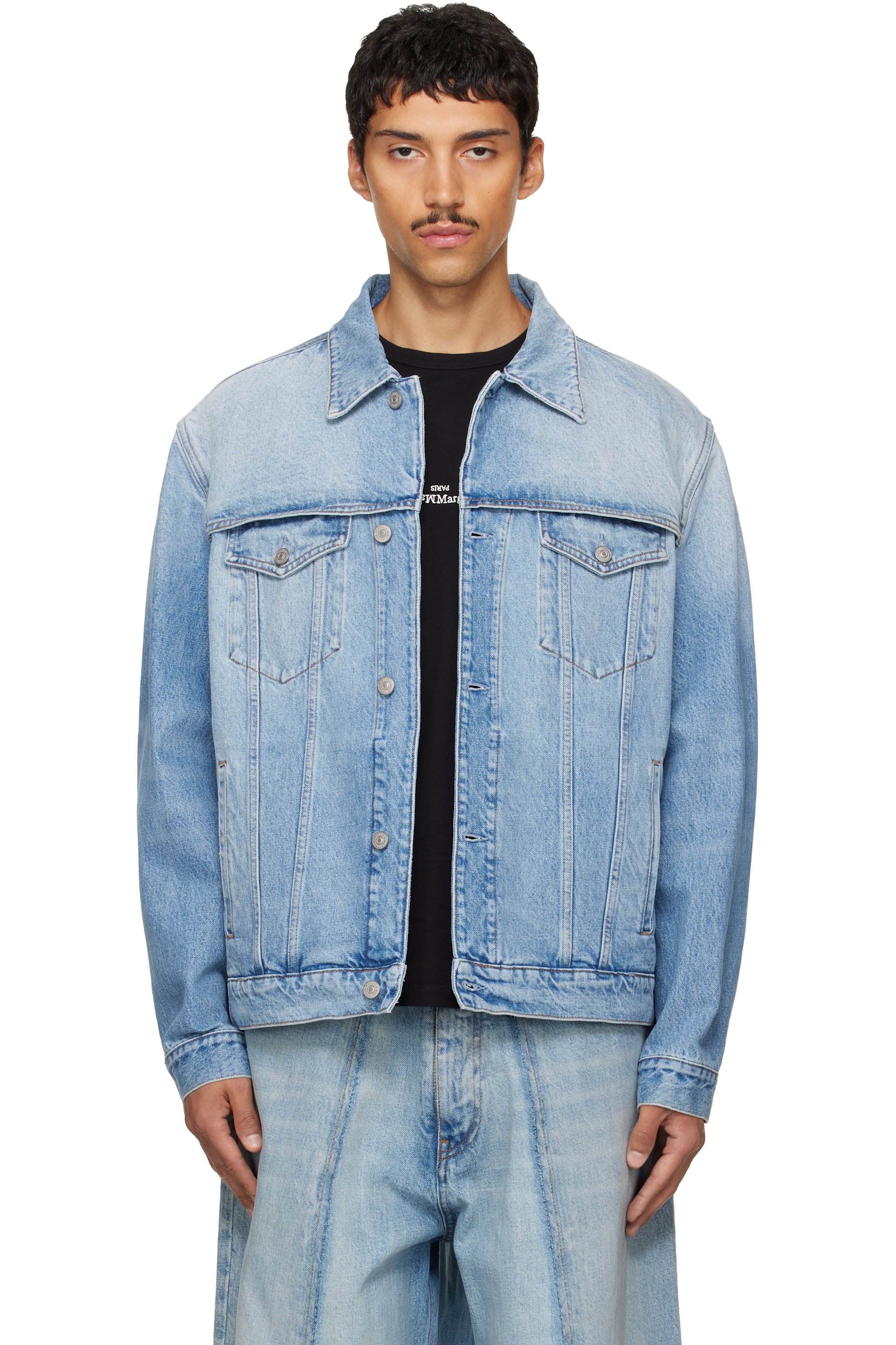 MM6 Maison Margiela - Blouson bleu en denim