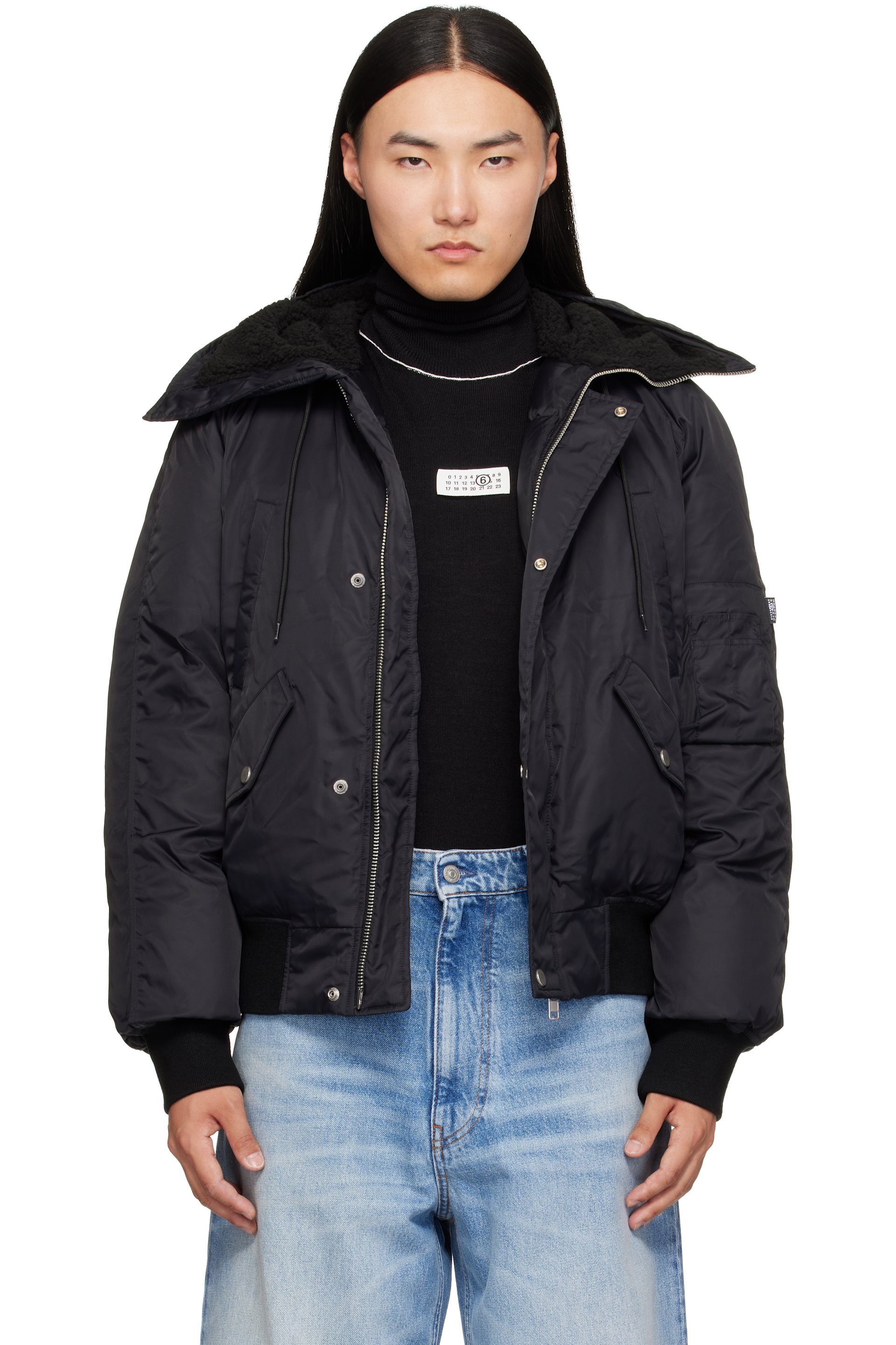 MM6 Maison Margiela - Black Sports Down Bomber Jacket