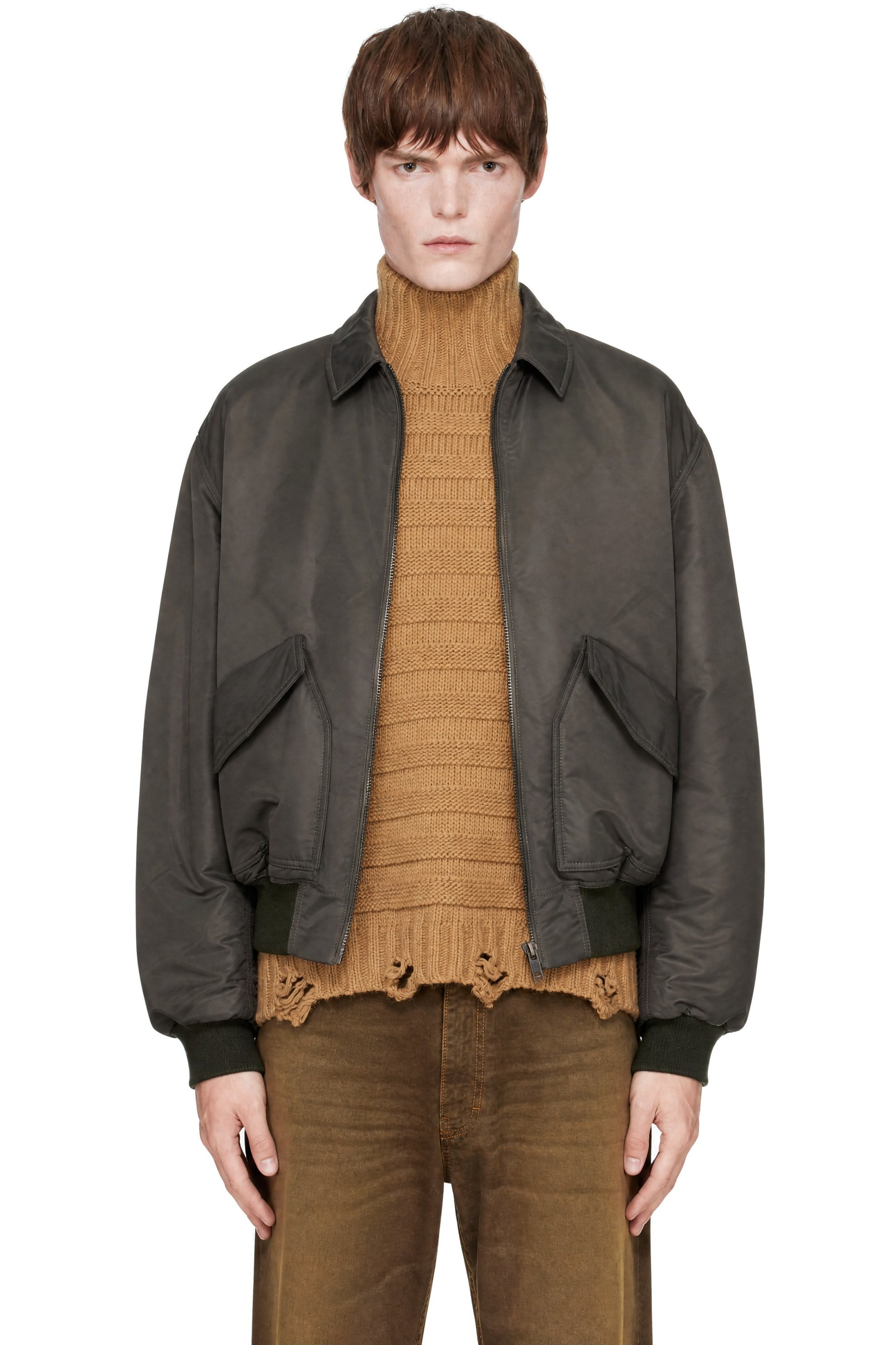 MM6 Maison Margiela - Gray Padded Bomber Jacket