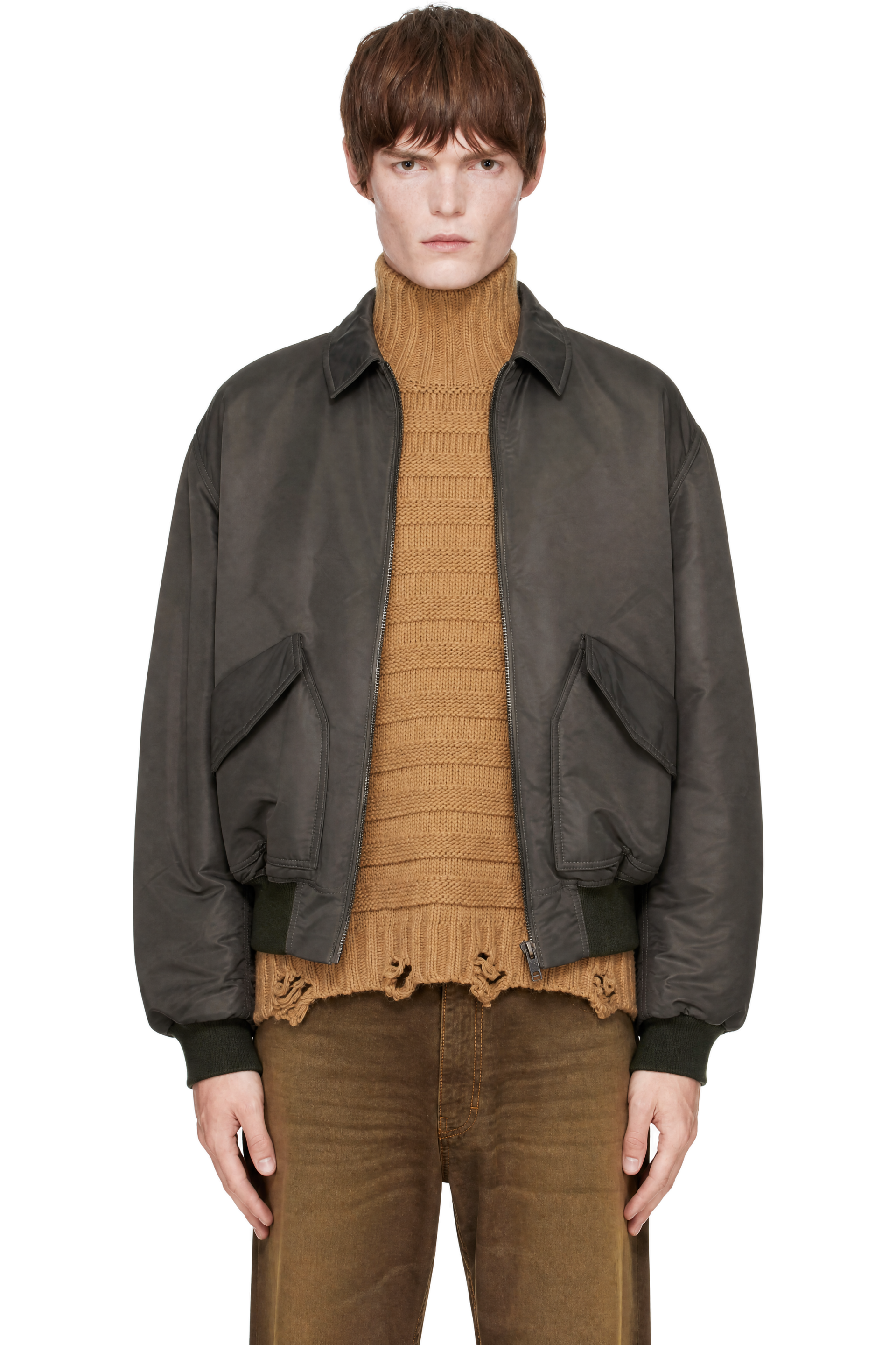 MM6 Maison Margiela - グレー パデッド ボンバージャケット