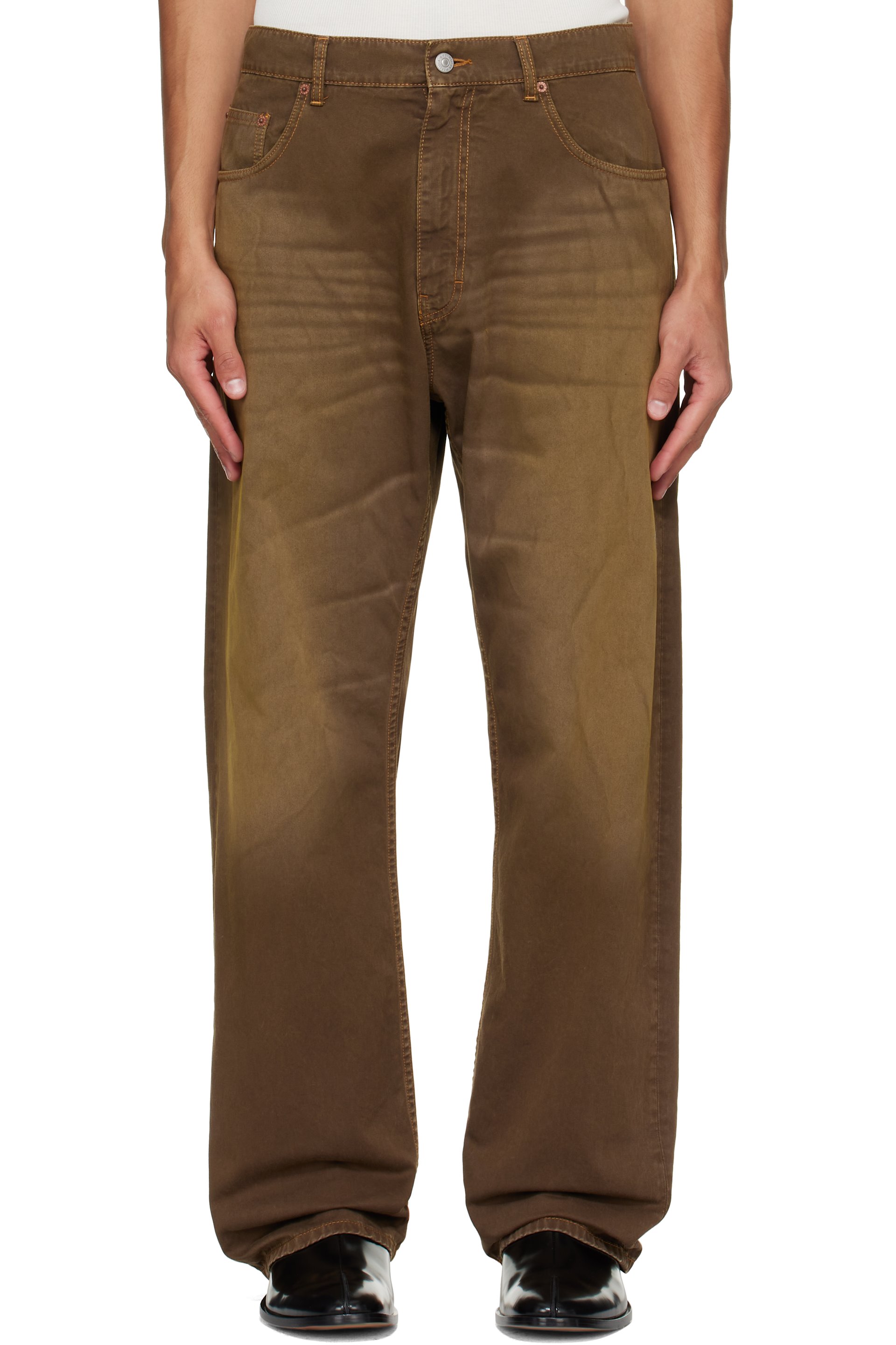 MM6 Maison Margiela - Brown Faded Trousers