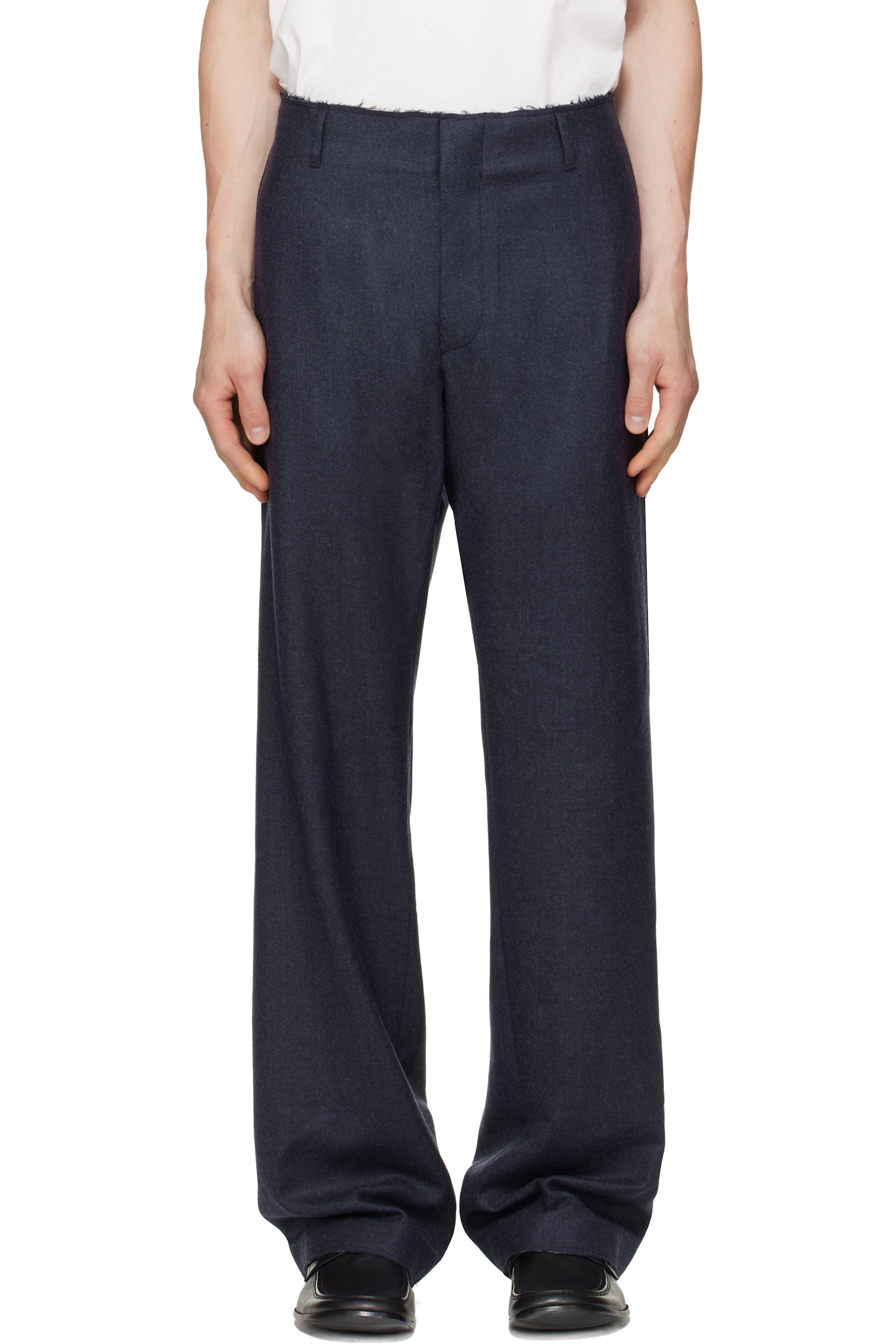 MM6 Maison Margiela - Navy Tailoring Wool Trousers