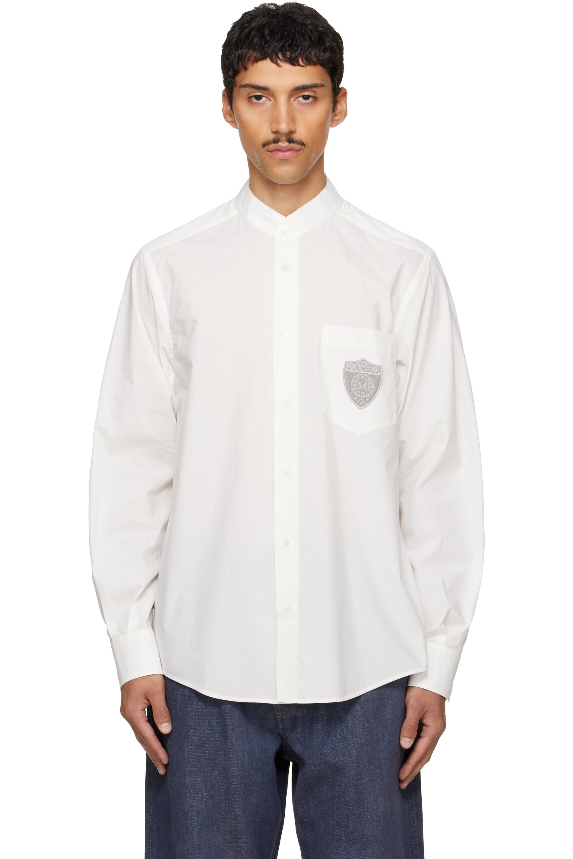 MM6 Maison Margiela - Chemise à manches longues blanc cassé