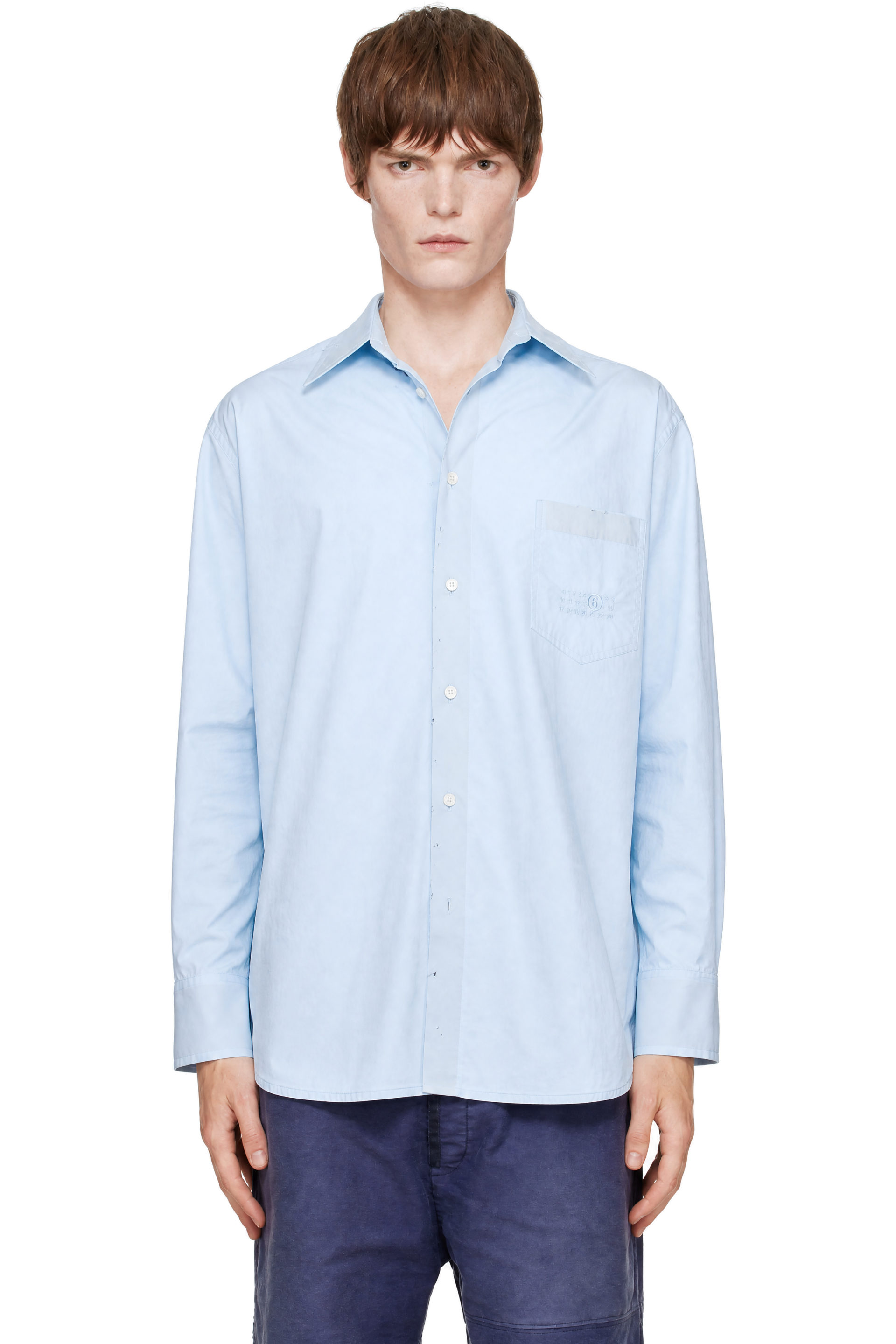 MM6 Maison Margiela - Blue Cotton Poplin Shirt