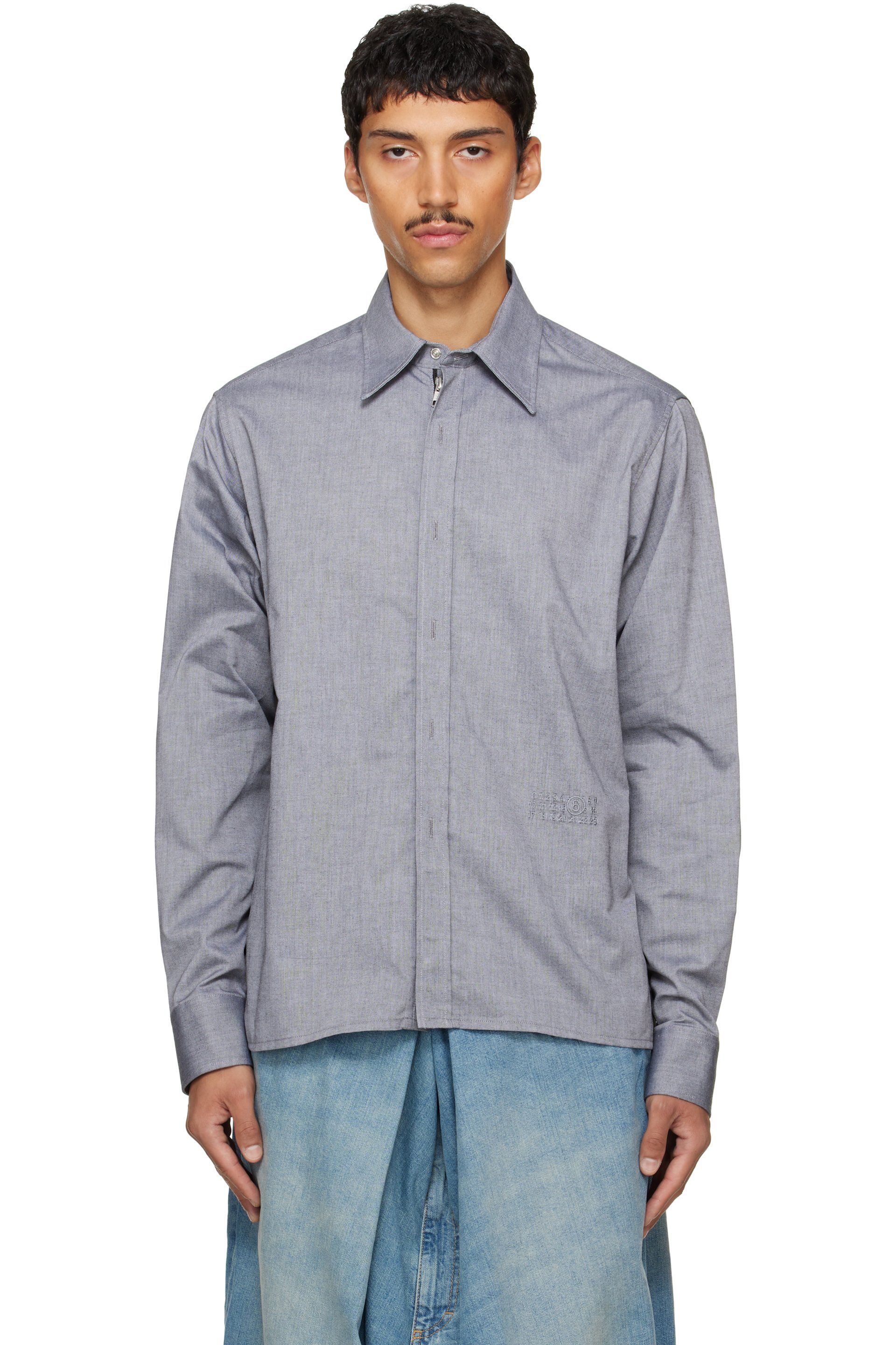 MM6 Maison Margiela - Chemise à manches longues grise