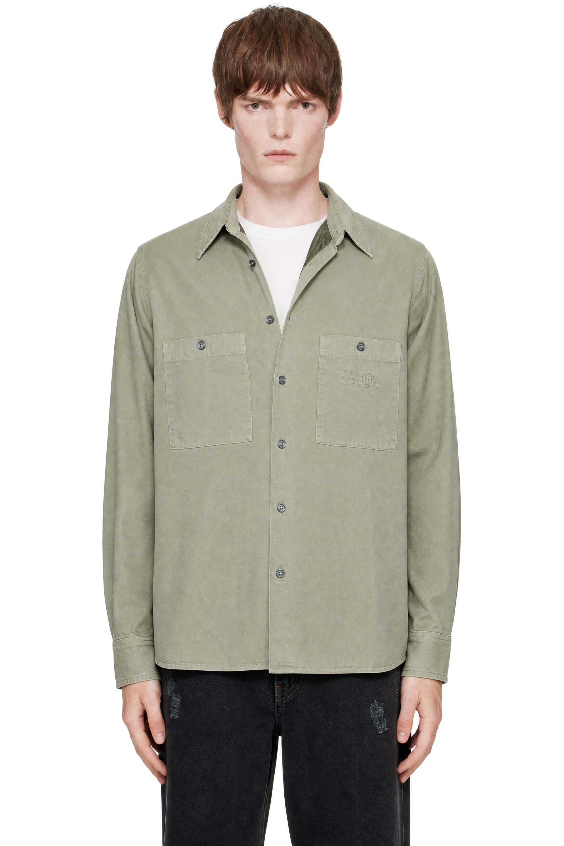 MM6 Maison Margiela - Khaki Cotton Overshirt