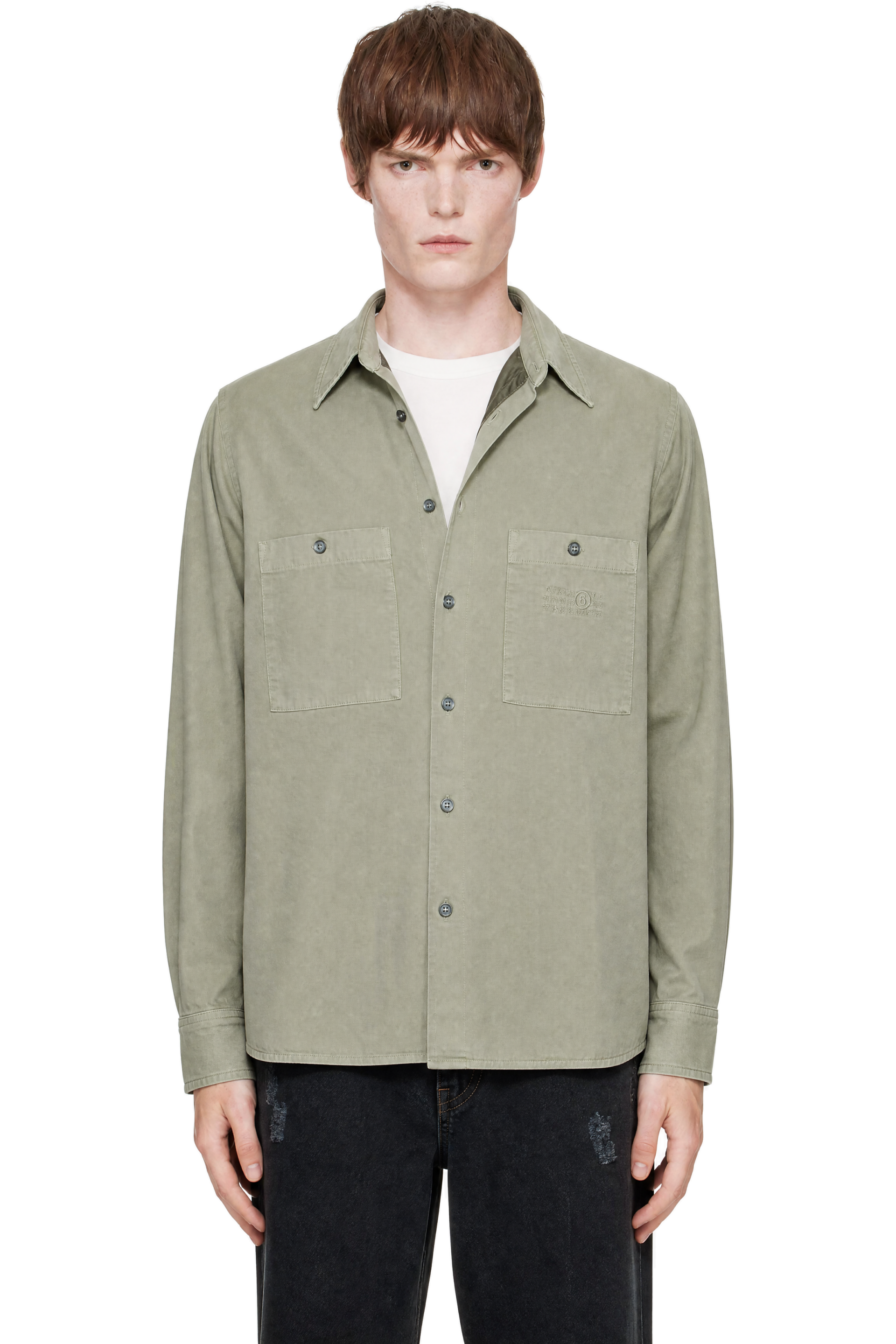 MM6 Maison Margiela - Khaki Cotton Overshirt