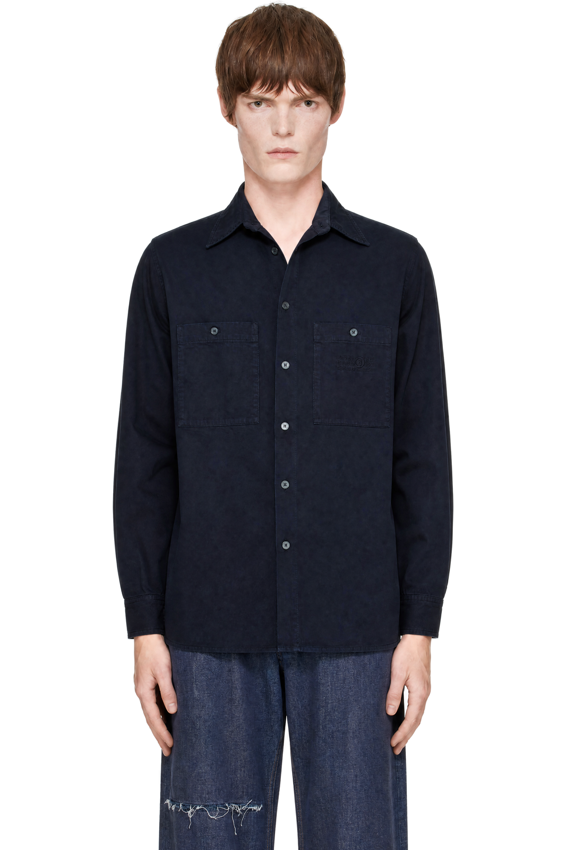 MM6 Maison Margiela - ネイビー コットン オーバーシャツ