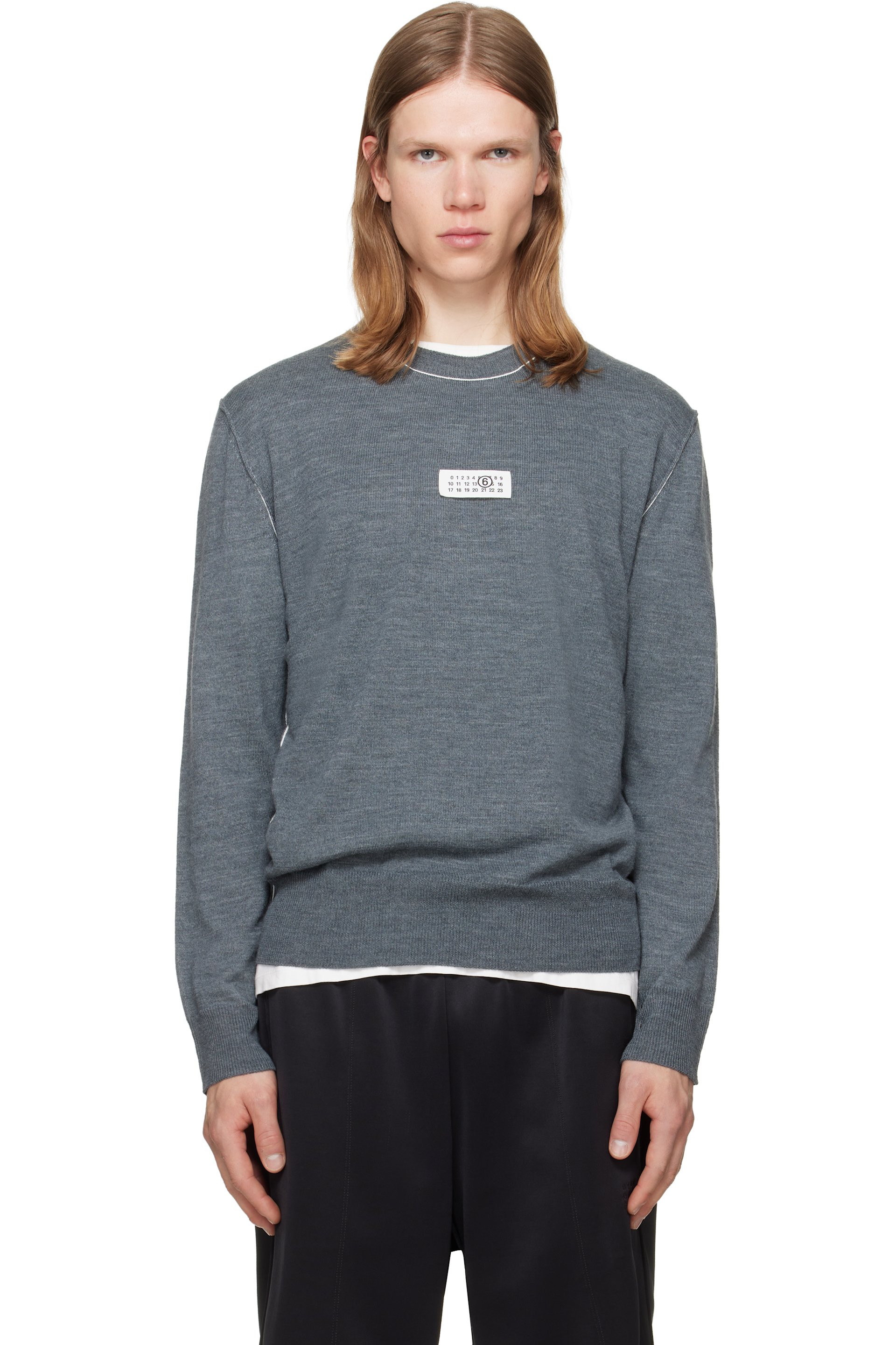 MM6 Maison Margiela - Gray Wool Sweater