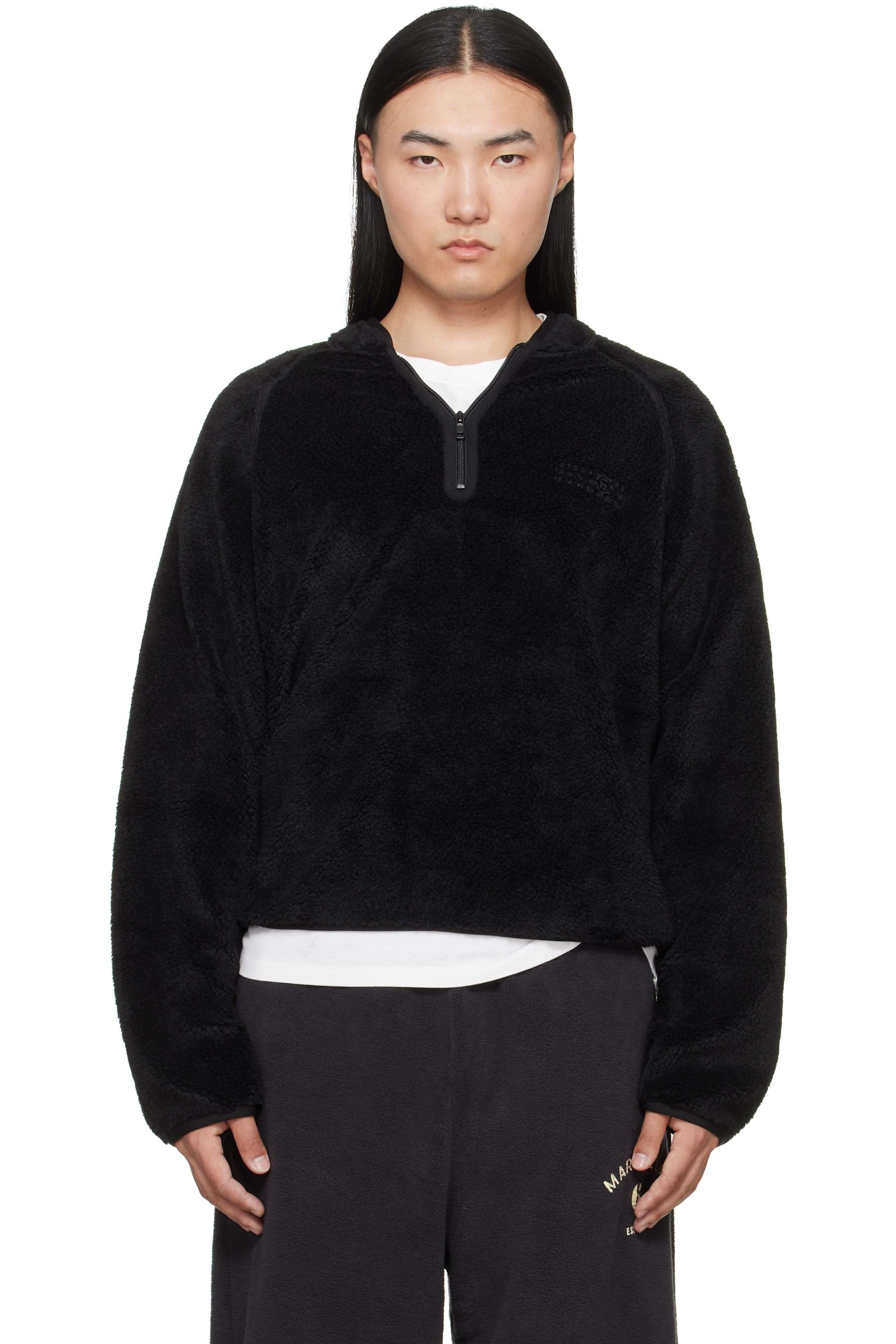 MM6 Maison Margiela - Black Teddy Fleece Sweatshirt