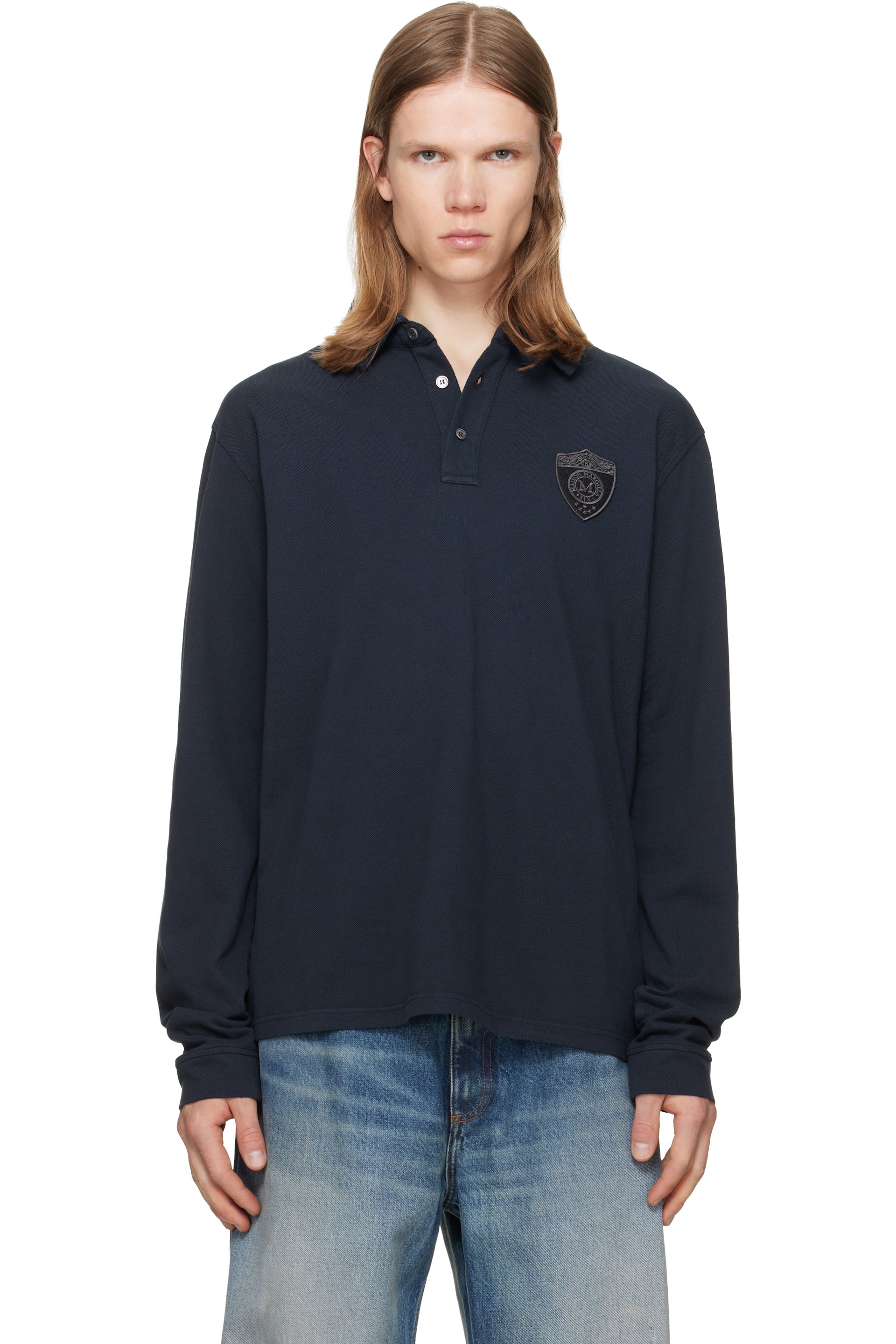 MM6 Maison Margiela - Navy Cotton Polo