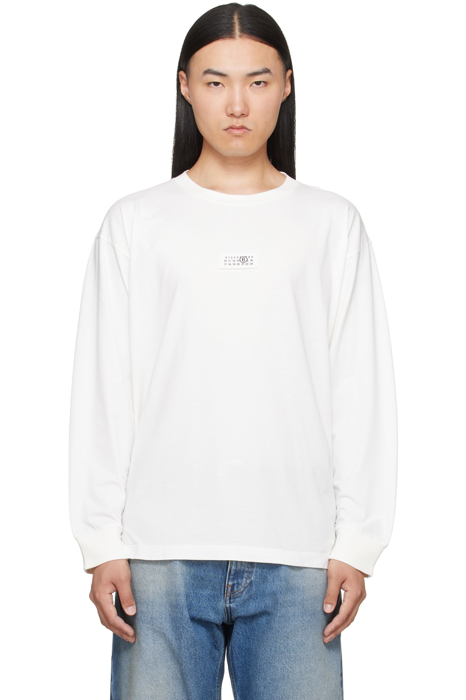 MM6 Maison Margiela - White Long-Sleeved T-shirt