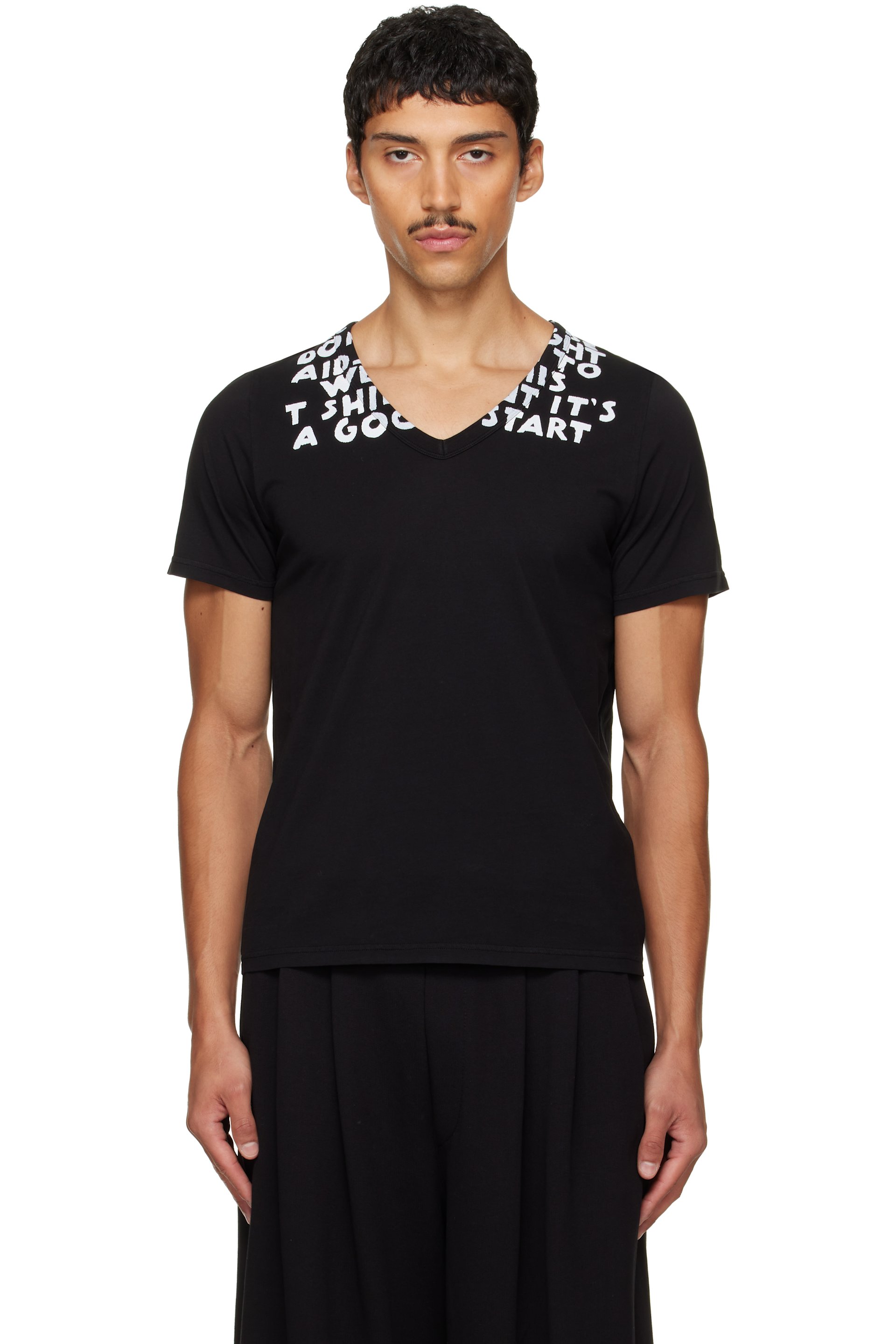 MM6 Maison Margiela - T-shirt noir à imprimé SIDA