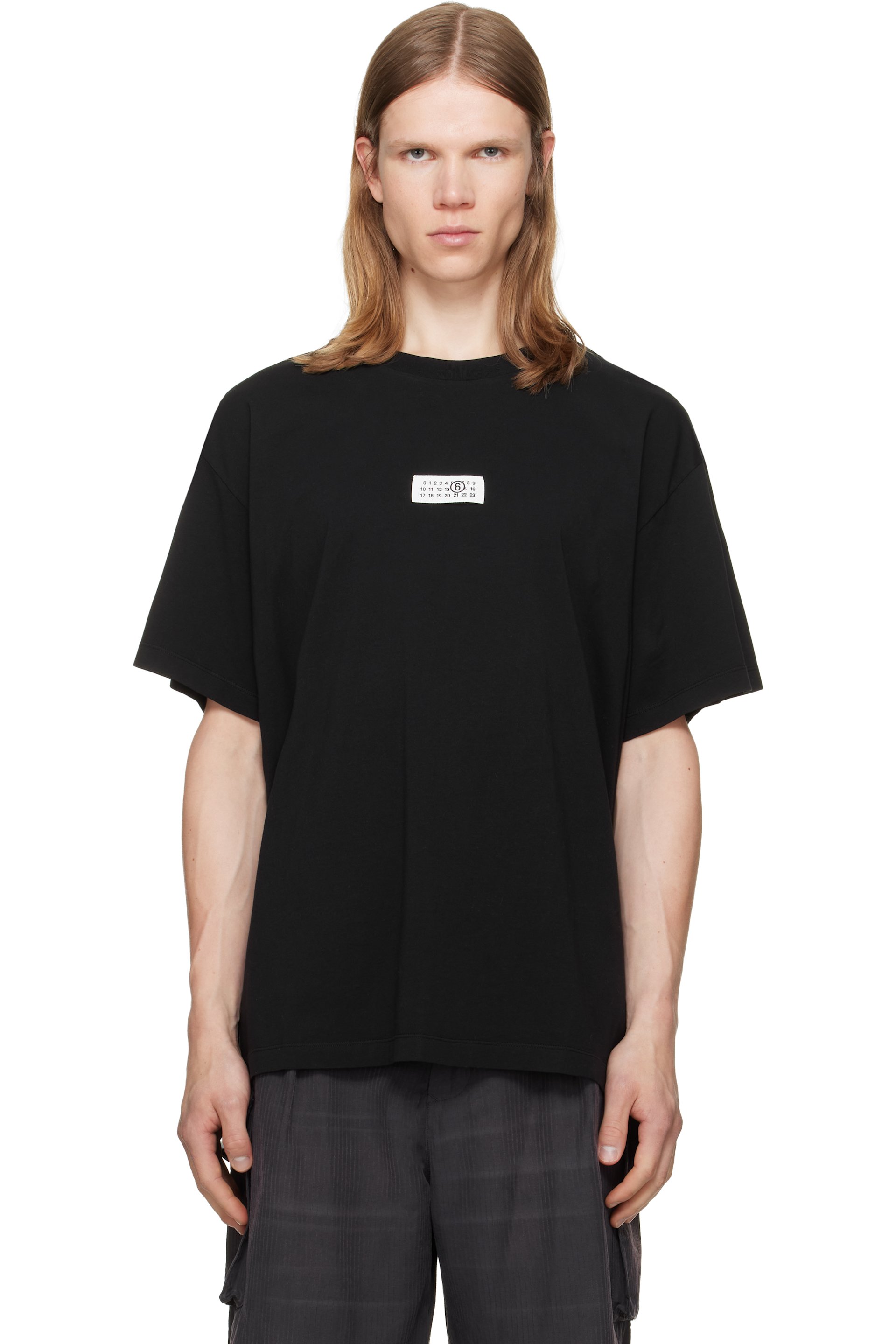 MM6 Maison Margiela - Black Numeric Cotton T-shirt