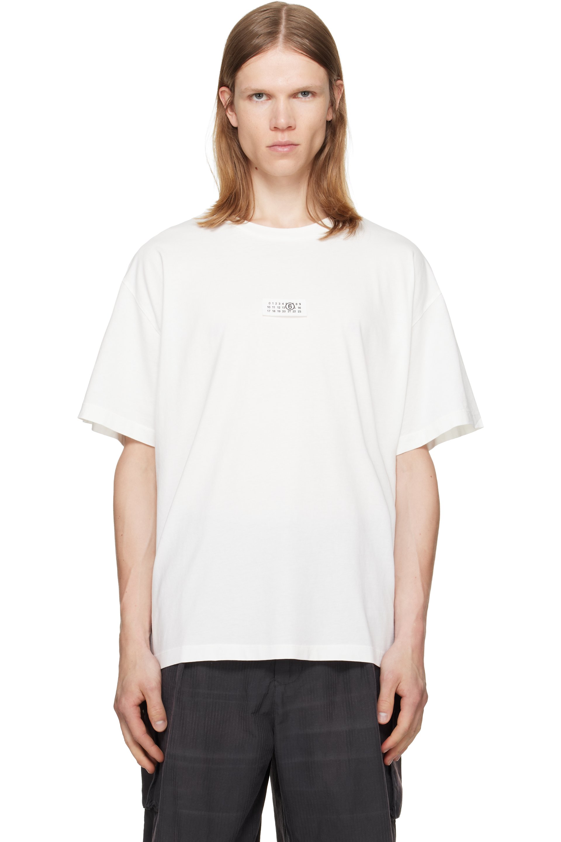 MM6 Maison Margiela - White Numeric Cotton T-shirt