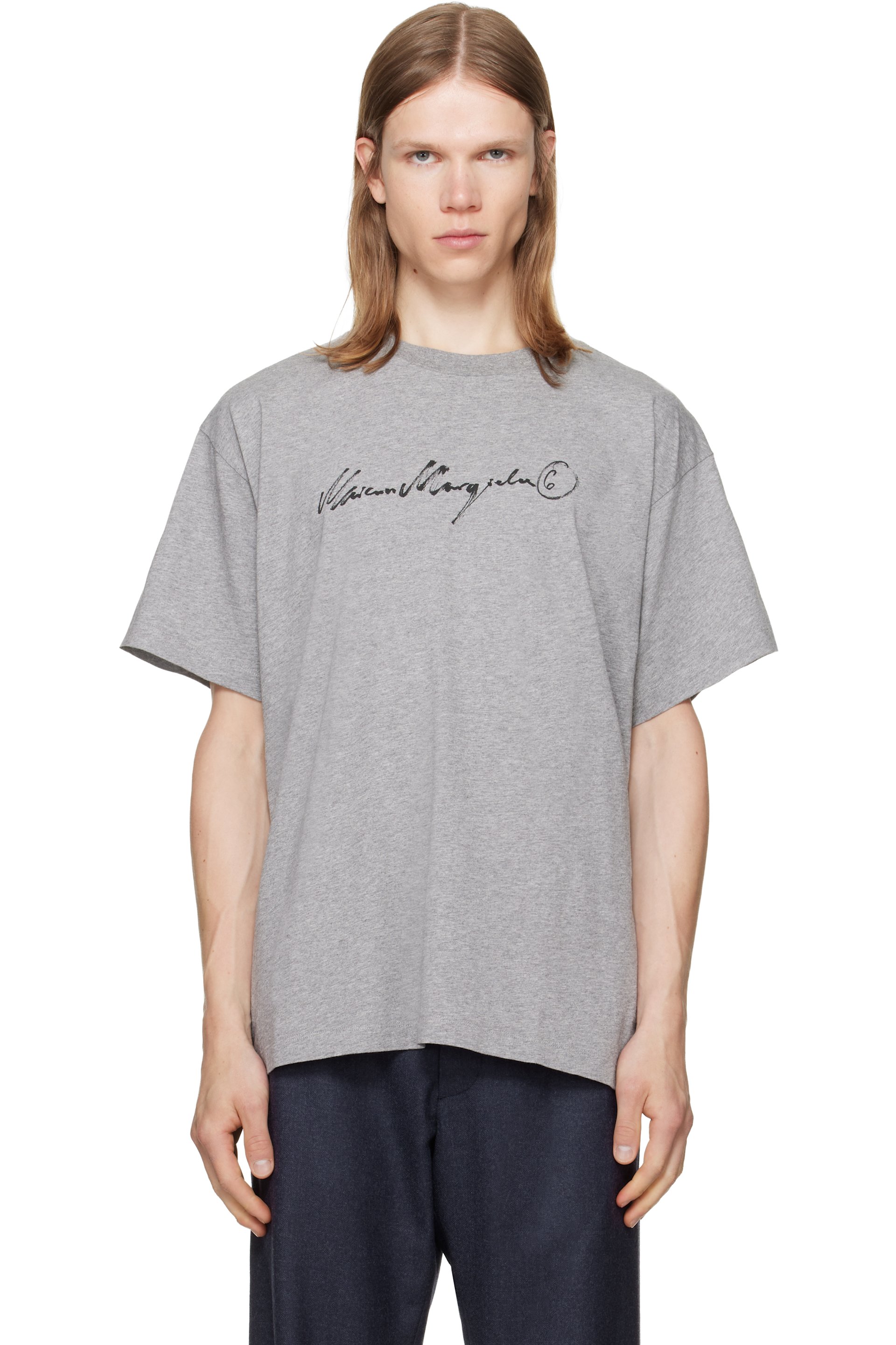 MM6 Maison Margiela - Gray Cotton Jersey T-shirt