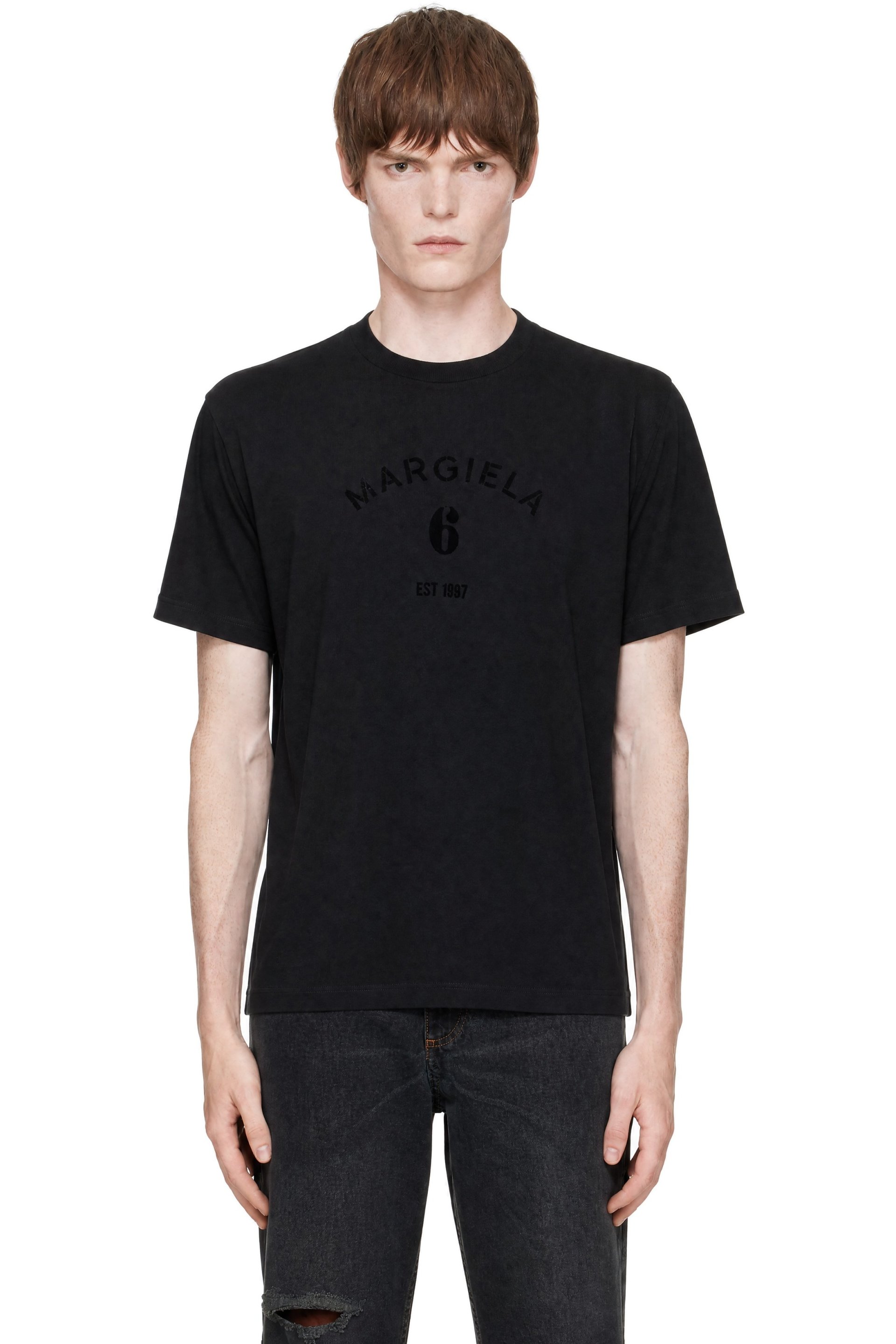 MM6 Maison Margiela - T-shirt noir en coton