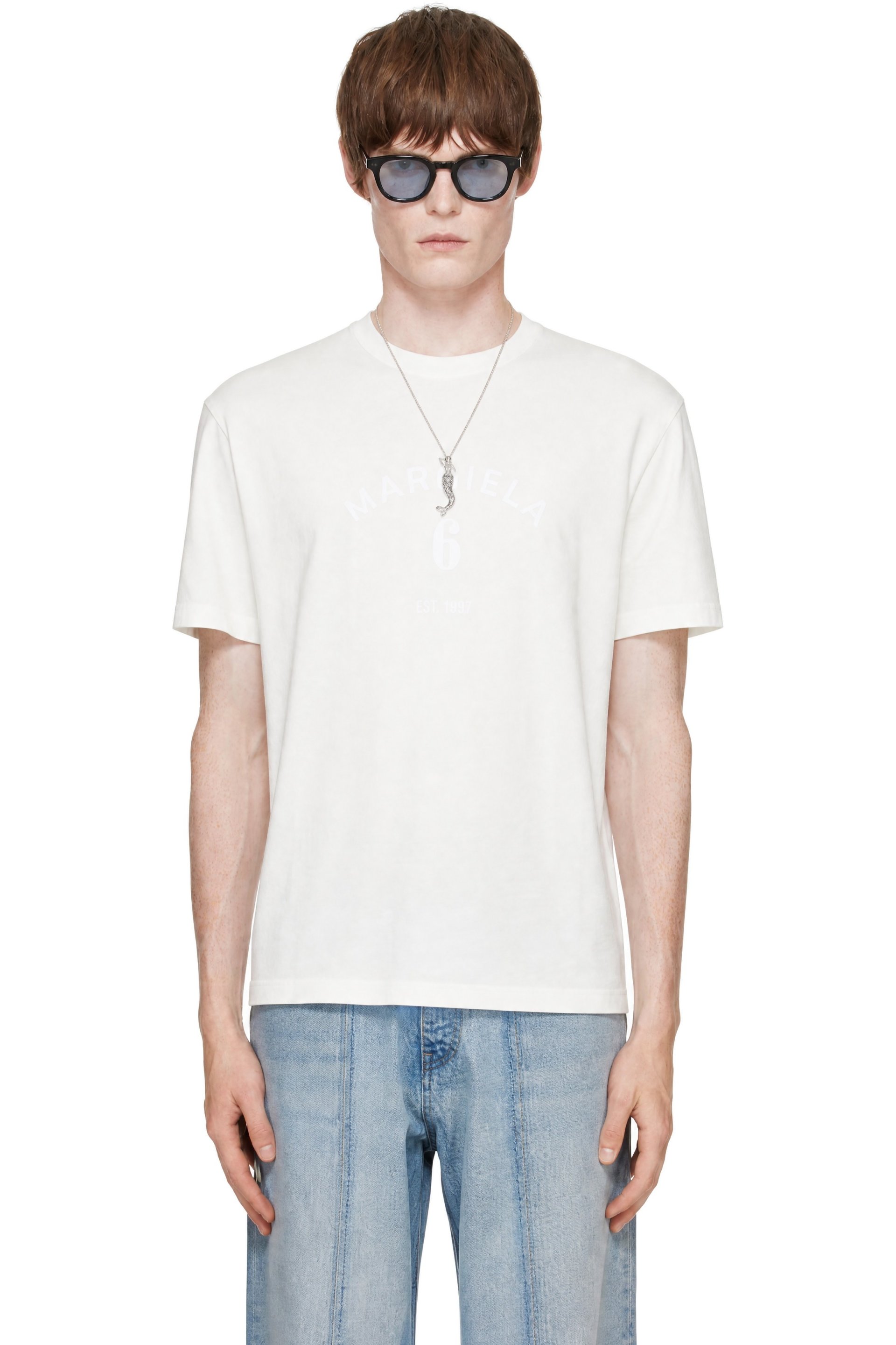 MM6 Maison Margiela - T-shirt blanc en coton