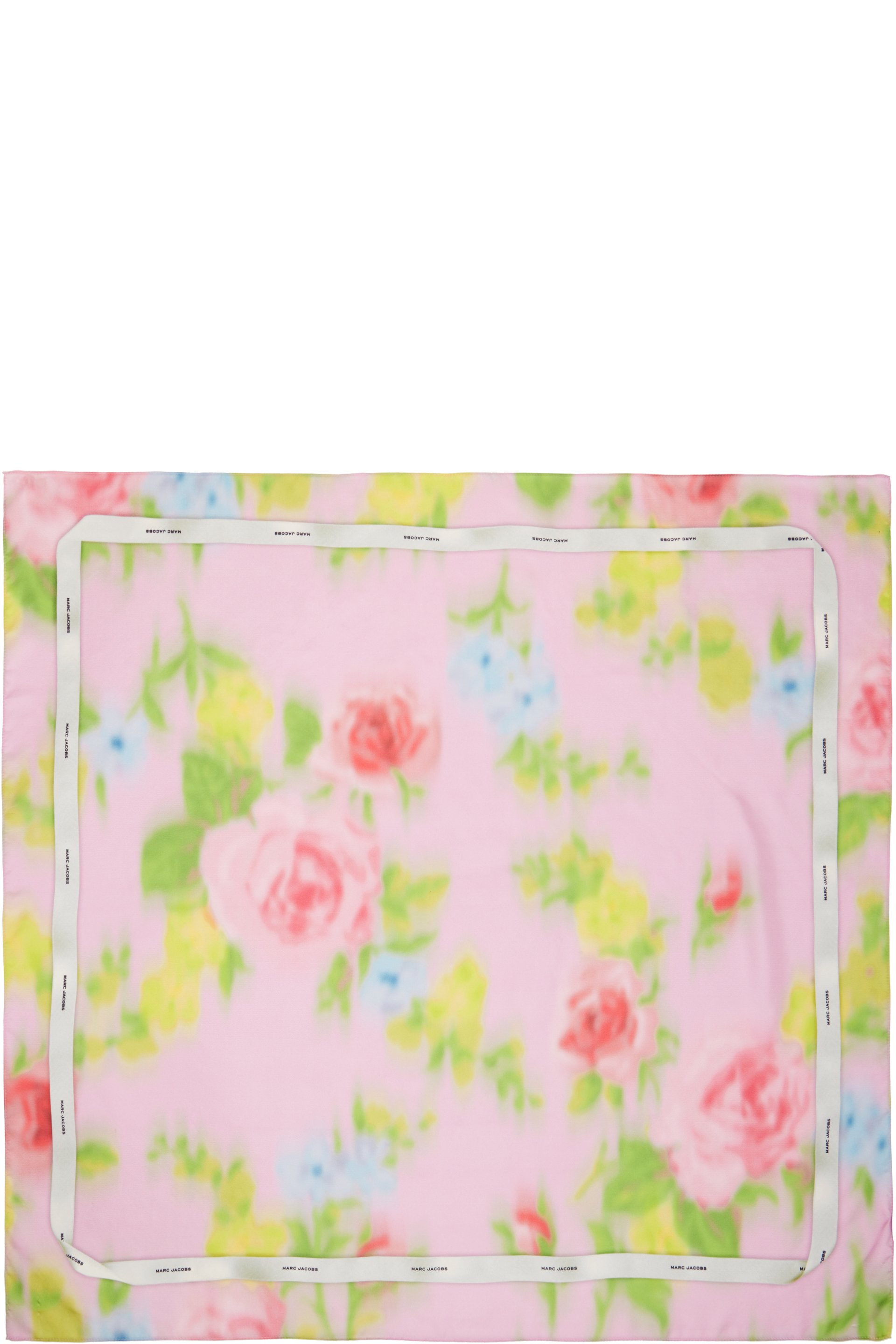 Marc Jacobs - ピンク Blurred Floral シルク スカーフ