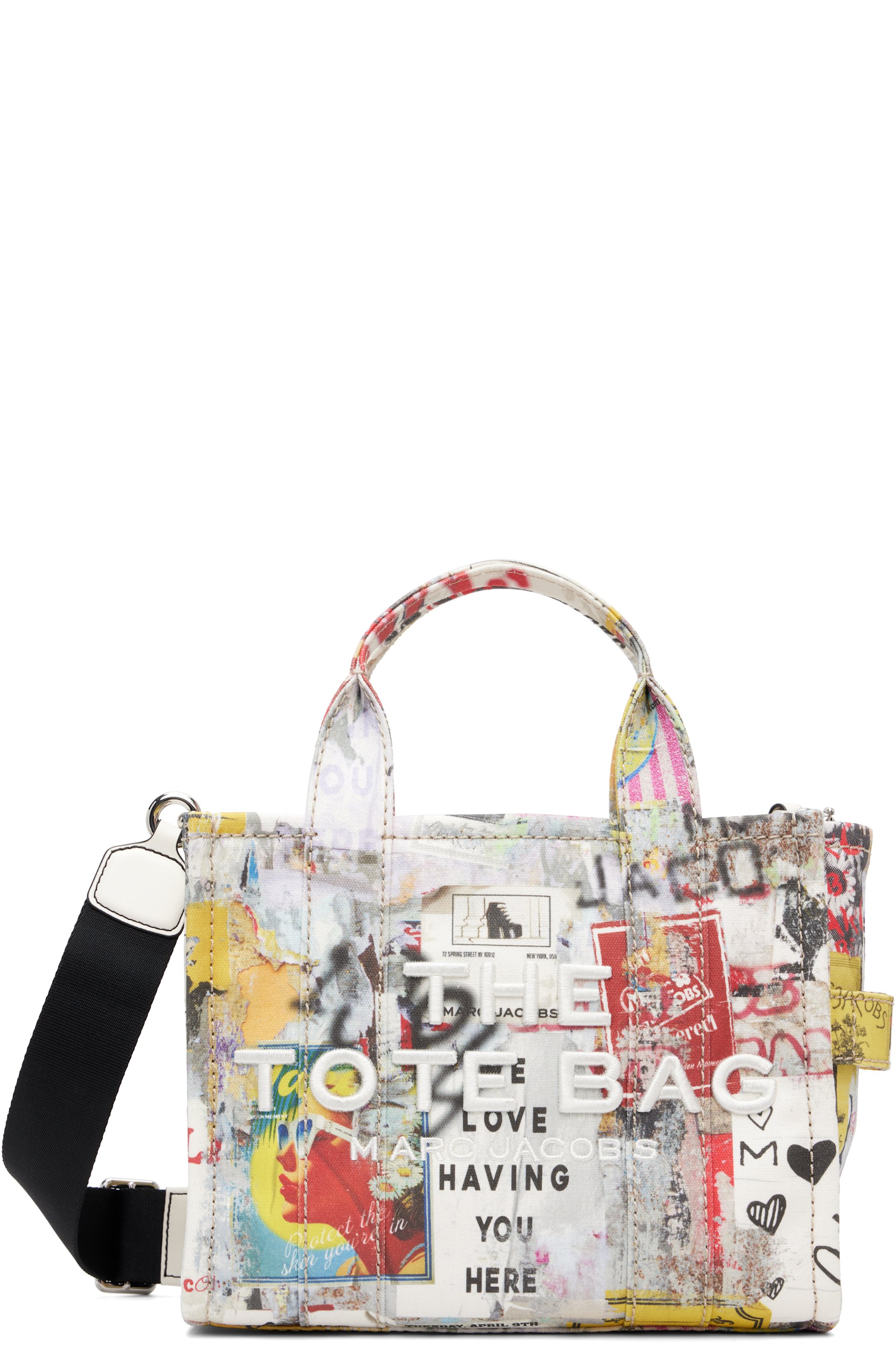 Marc Jacobs - White 'The Pop Americana Canvas Small' Tote
