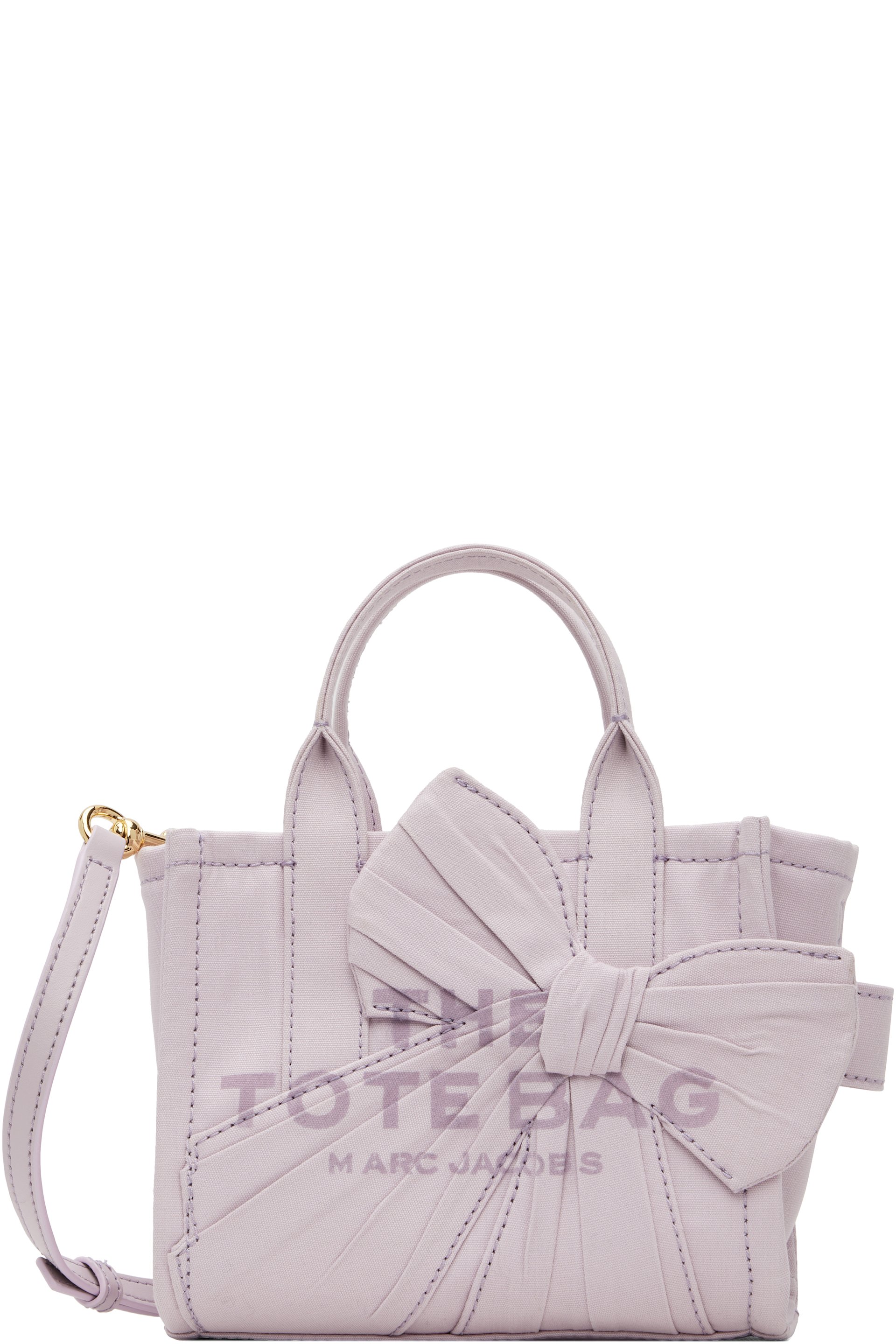 Marc Jacobs - Purple Canvas Oversized Bow Crossbody Tote
