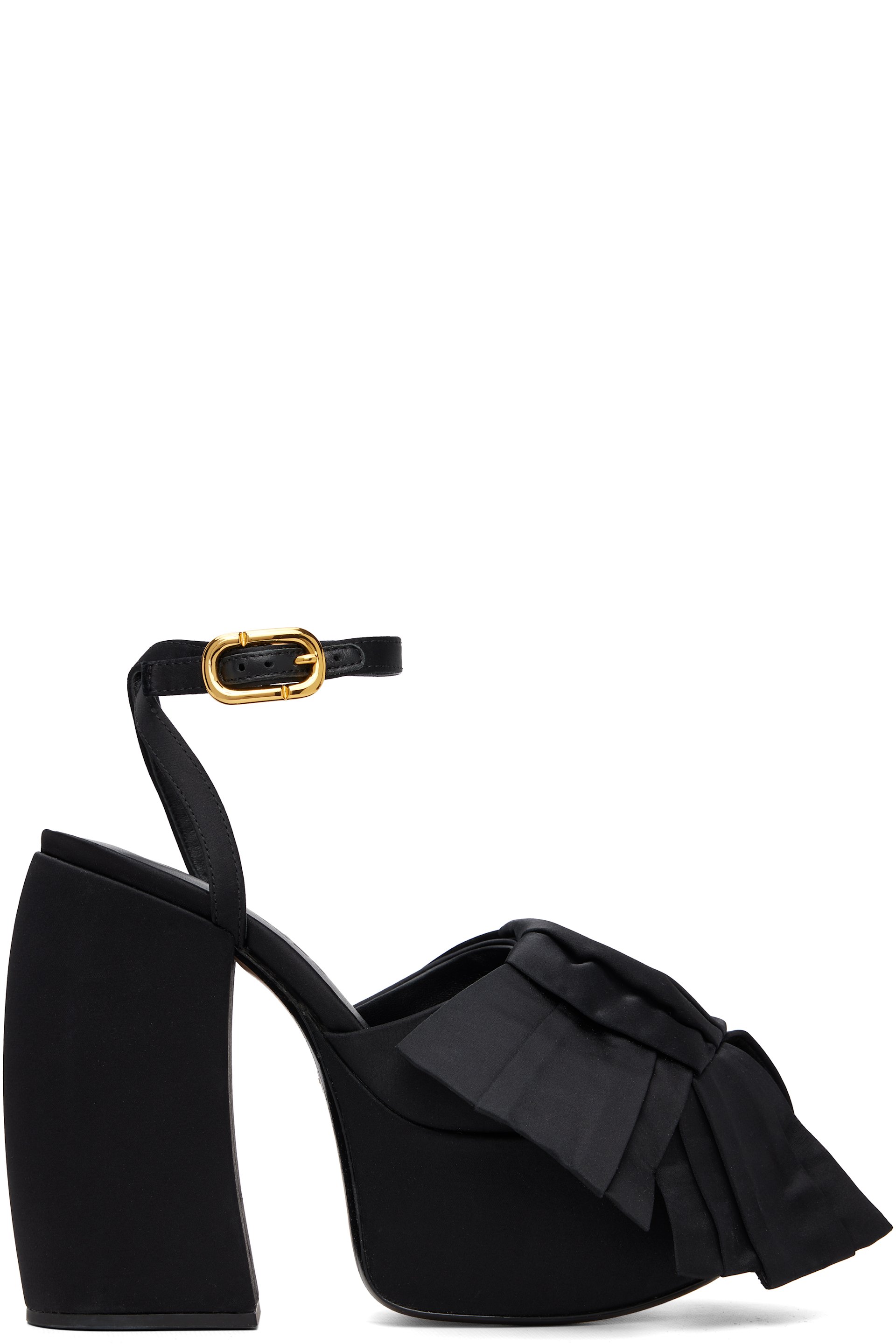 Marc Jacobs - Black 'The Bow' Platform Heeled Sandals