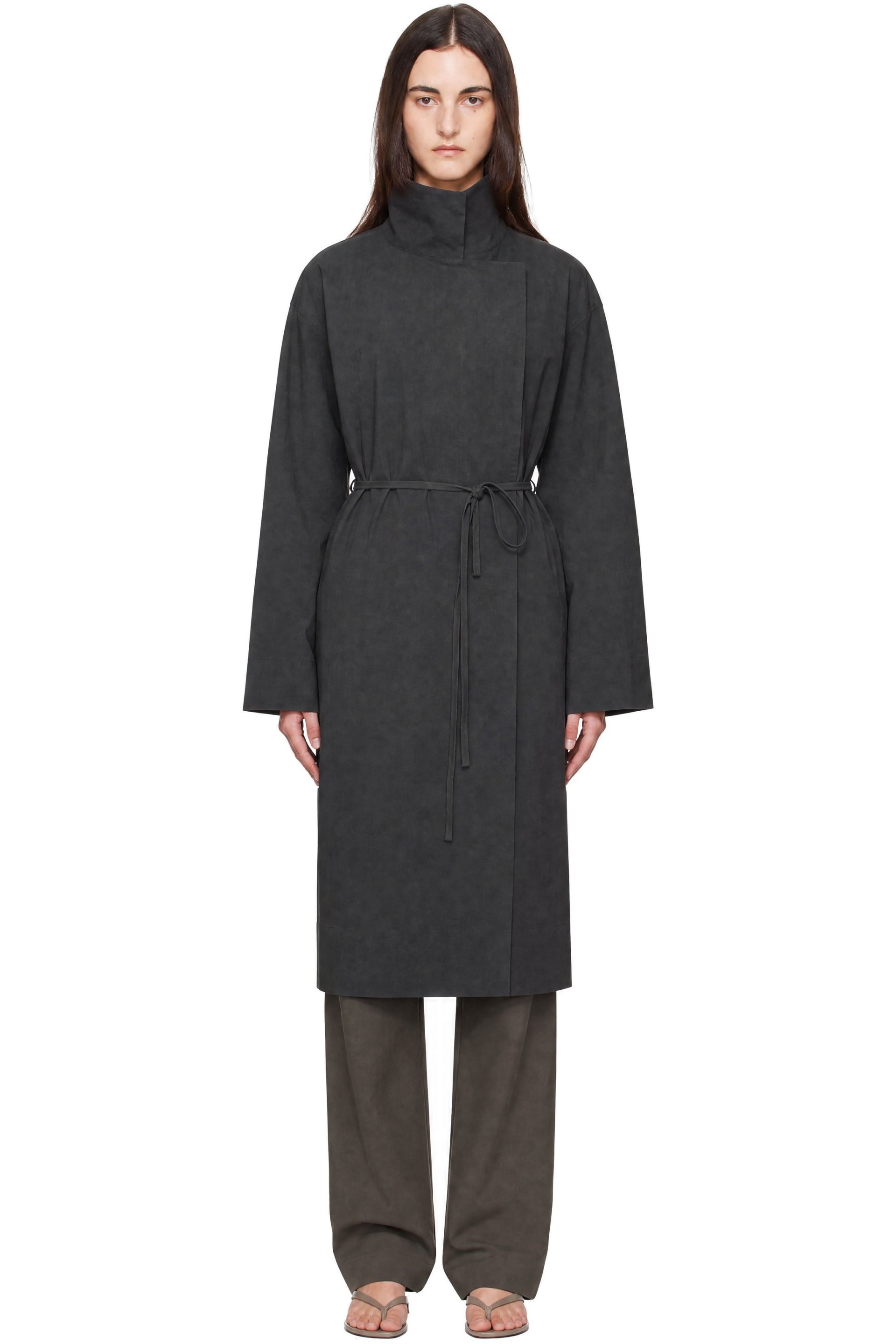 St. Agni - Gray Technical Cotton Cocoon Coat