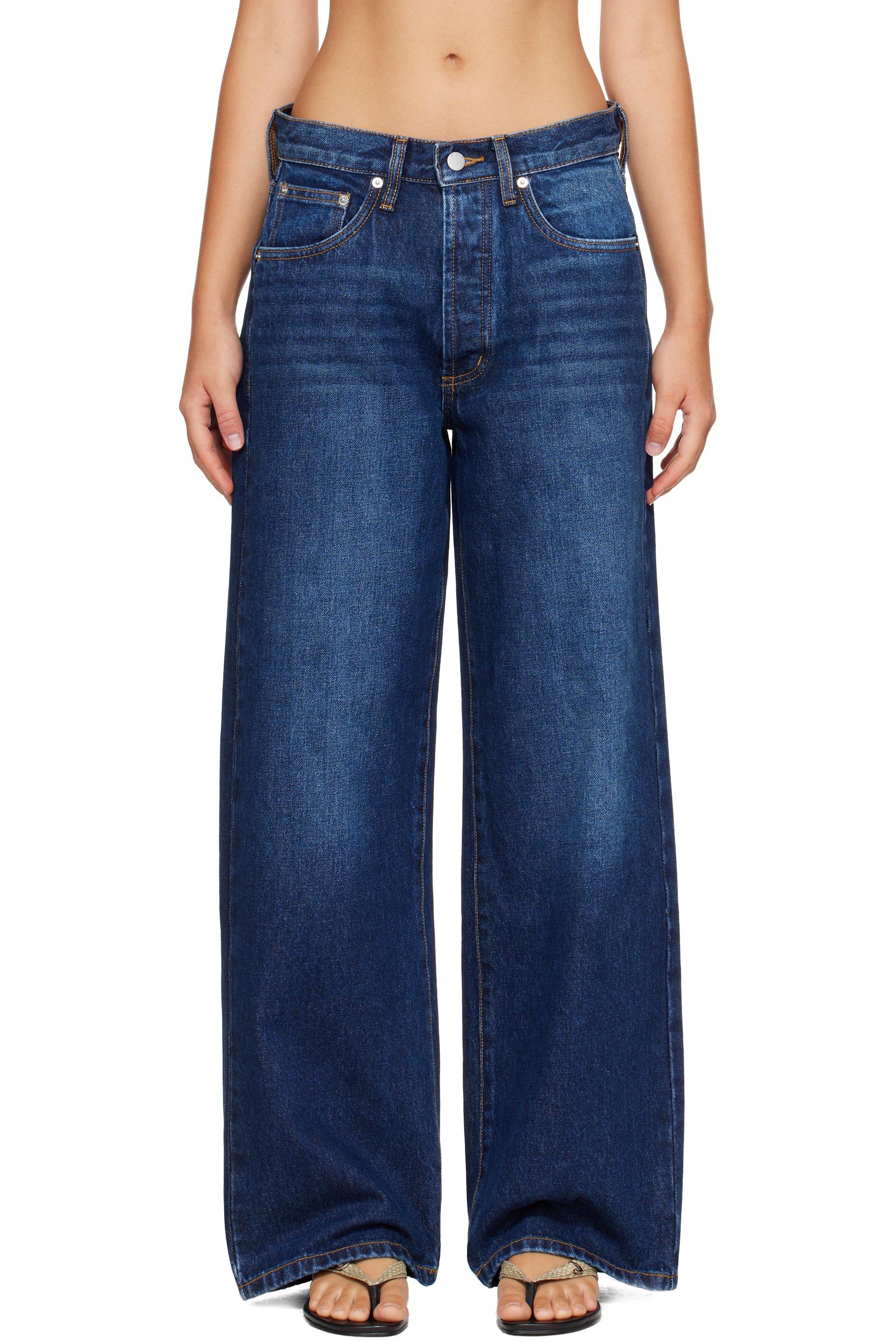 St. Agni - Blue Classic Mid Rise Jeans