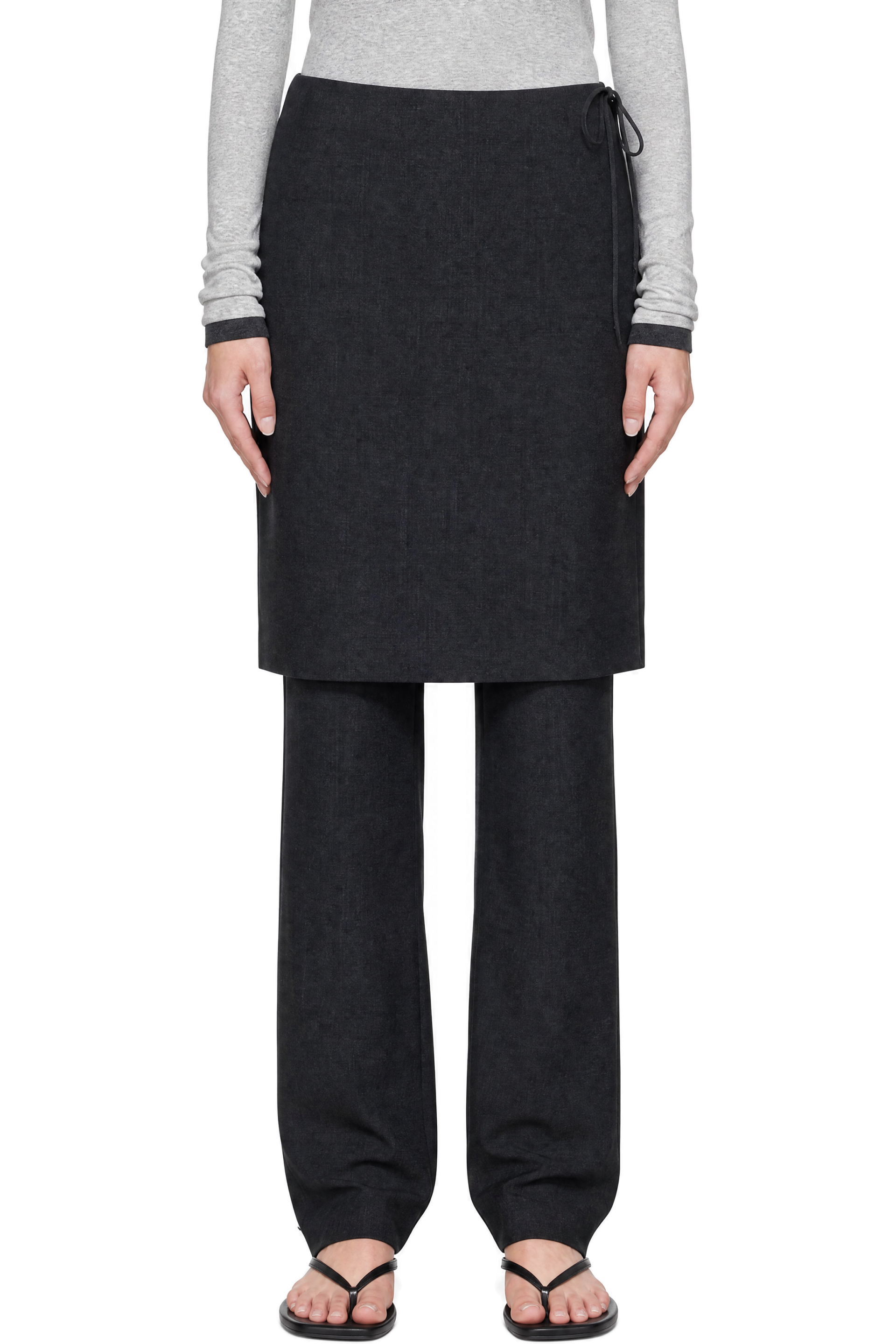 St. Agni - Gray Wool Skirt Trousers