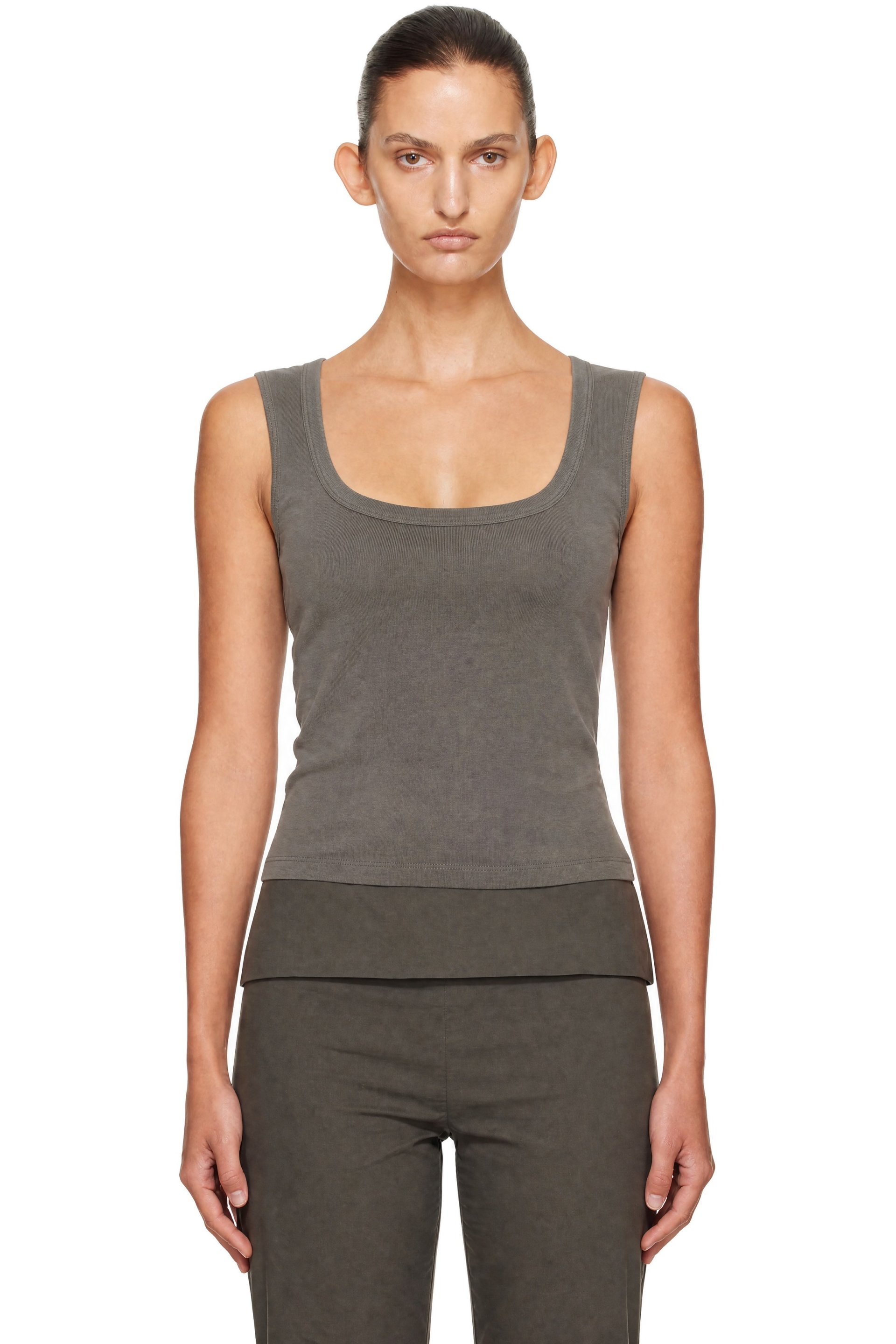 St. Agni - Gray Organic Cotton Ballerina Top