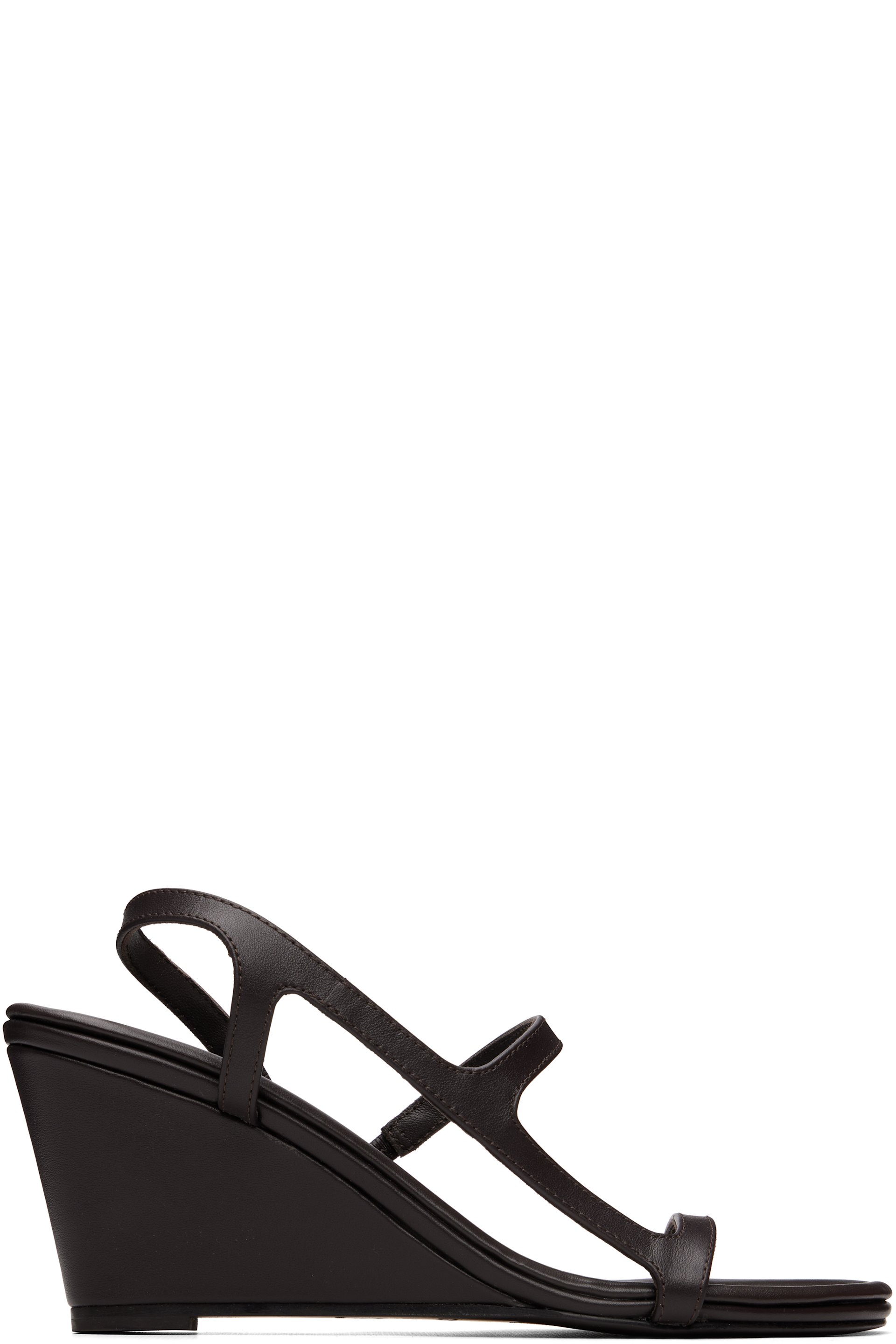 St. Agni - Brown High Wedge Heeled Sandals