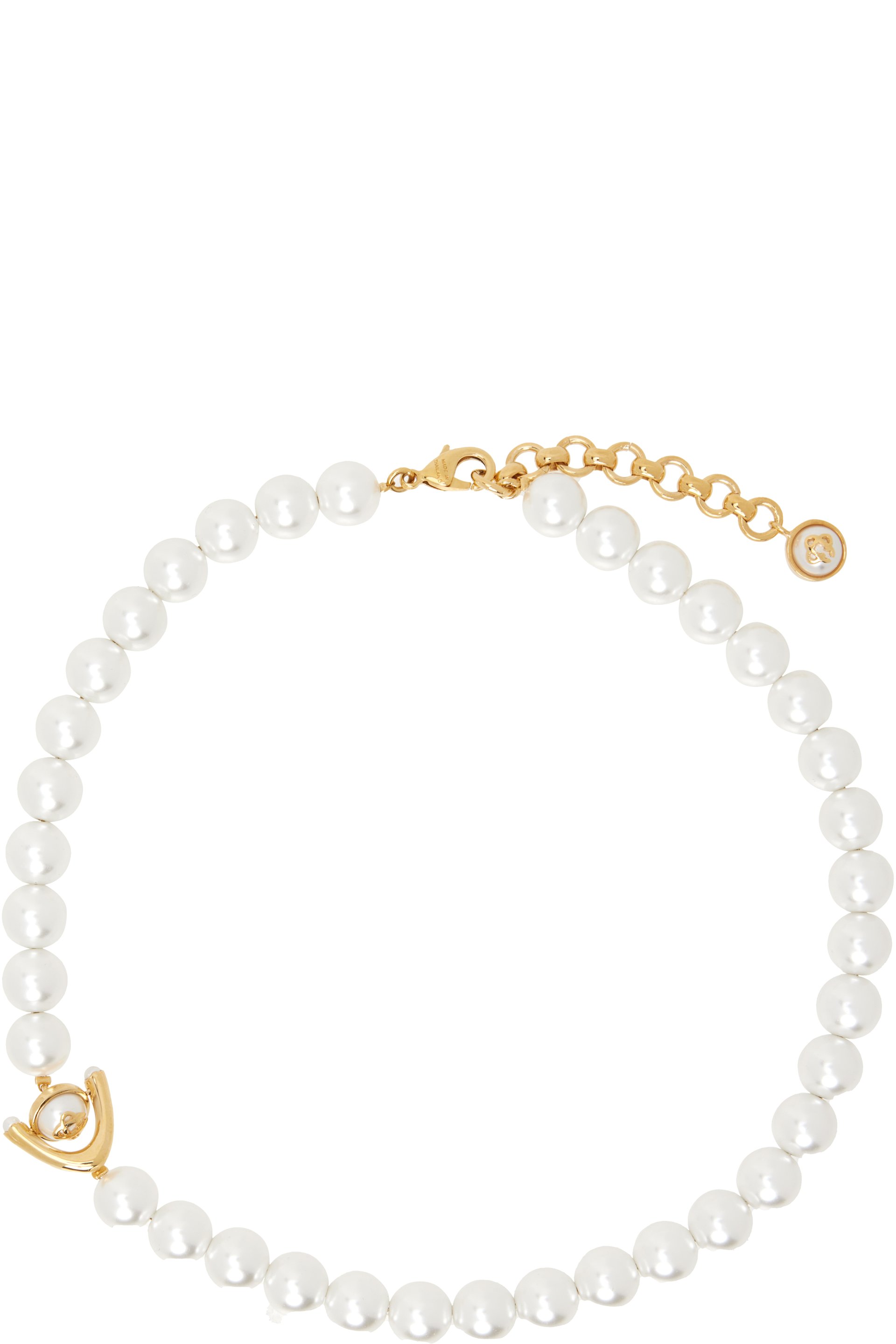 Casablanca - Lotus Faux-Pearl Necklace