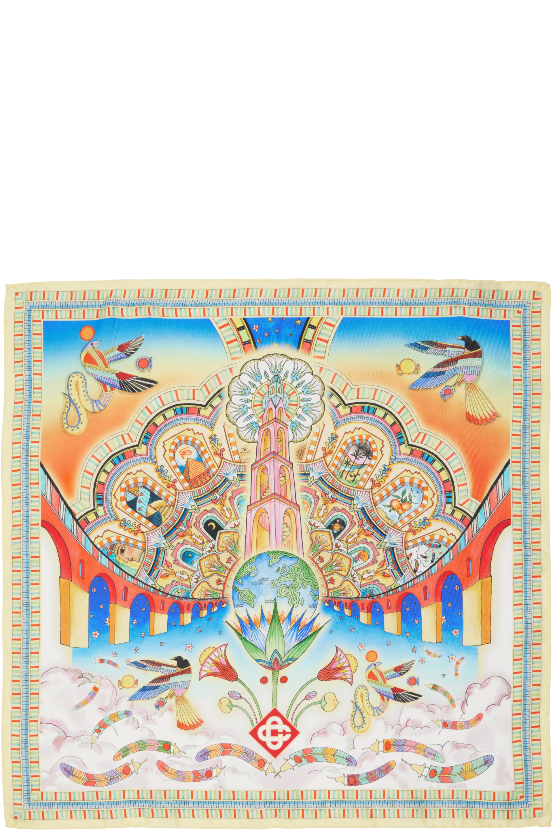 Casablanca - Multicolor Medium Silk Scarf