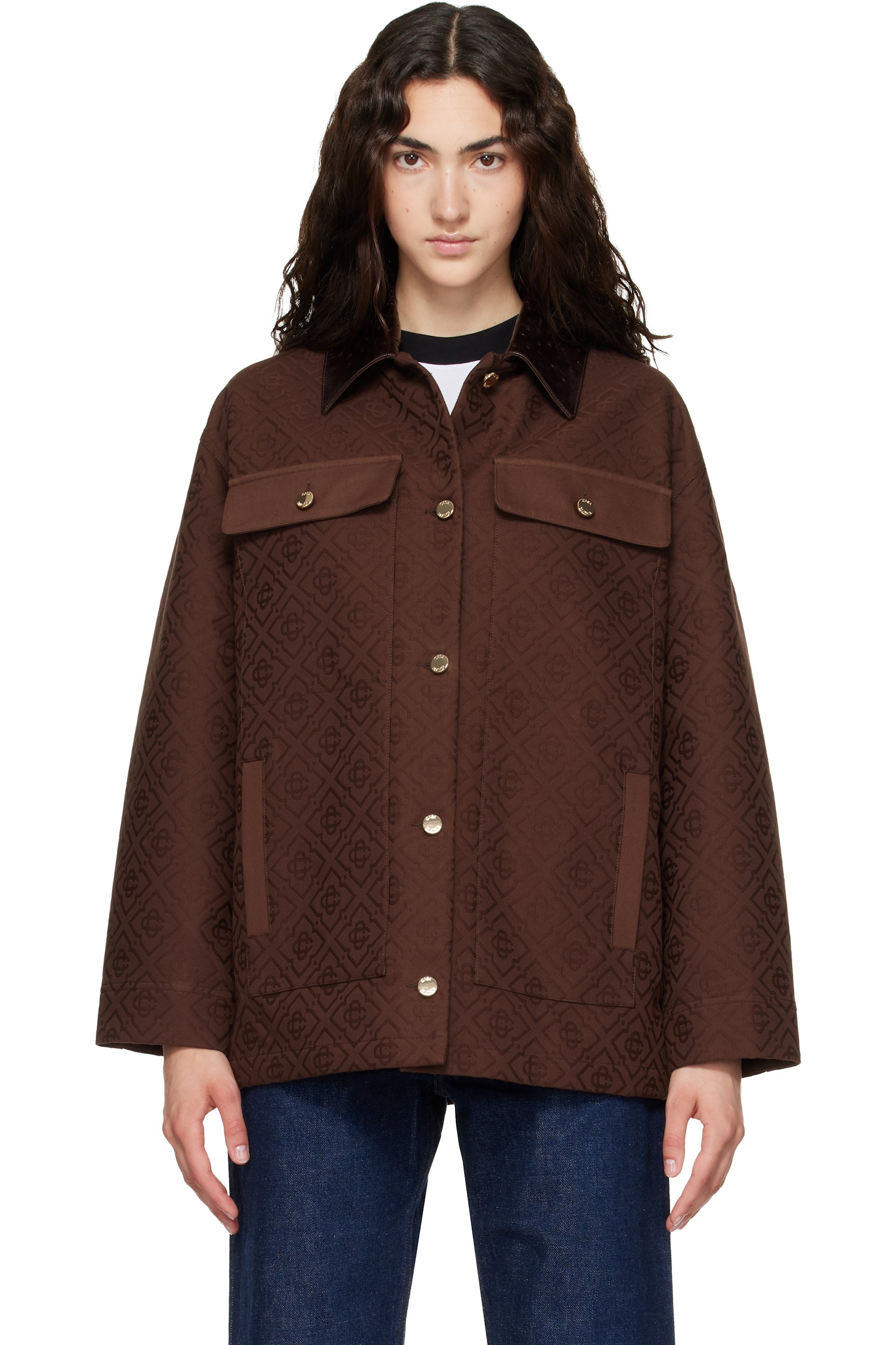 Casablanca - Blouson de travail brun