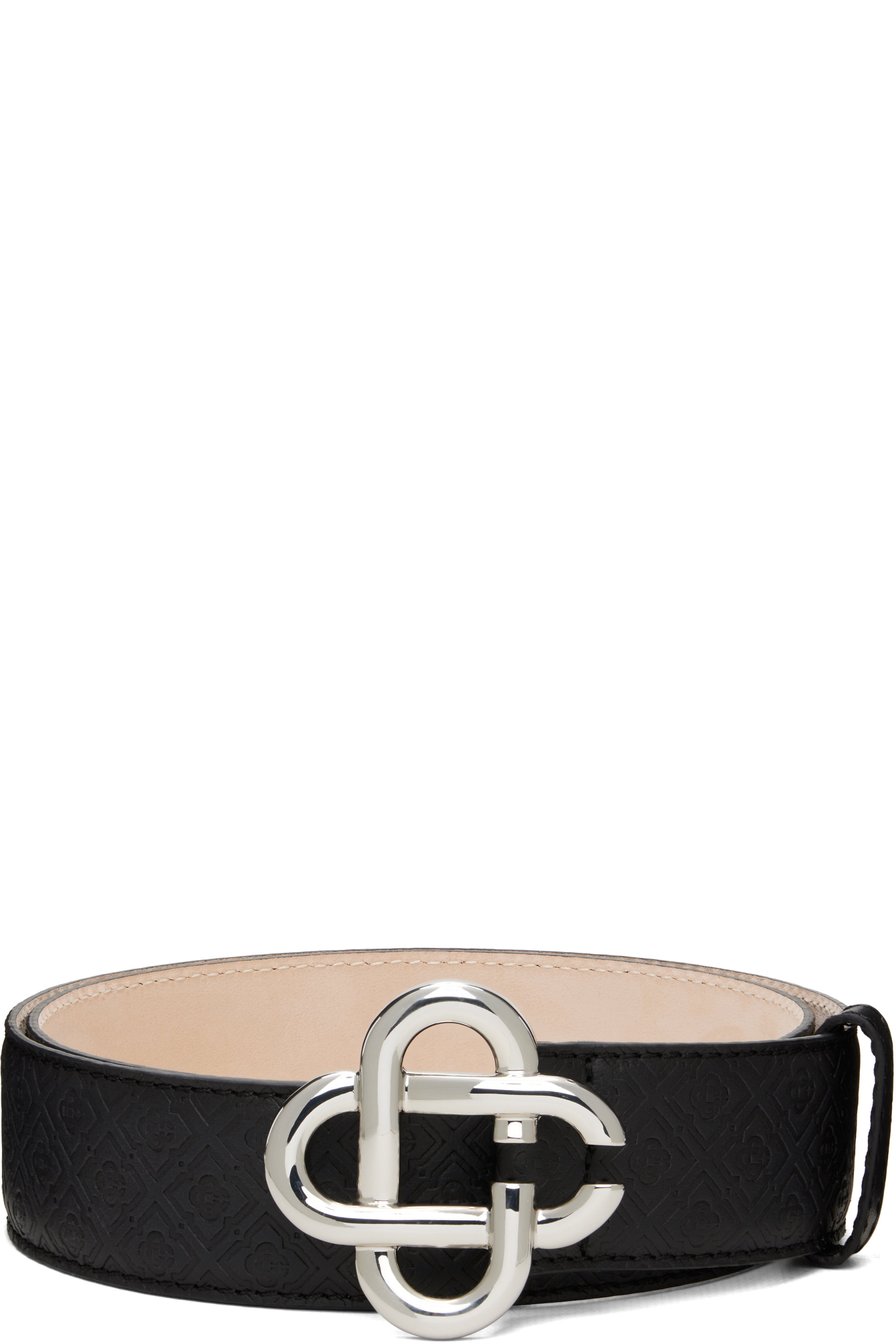 Casablanca - Black Monogram CC Belt