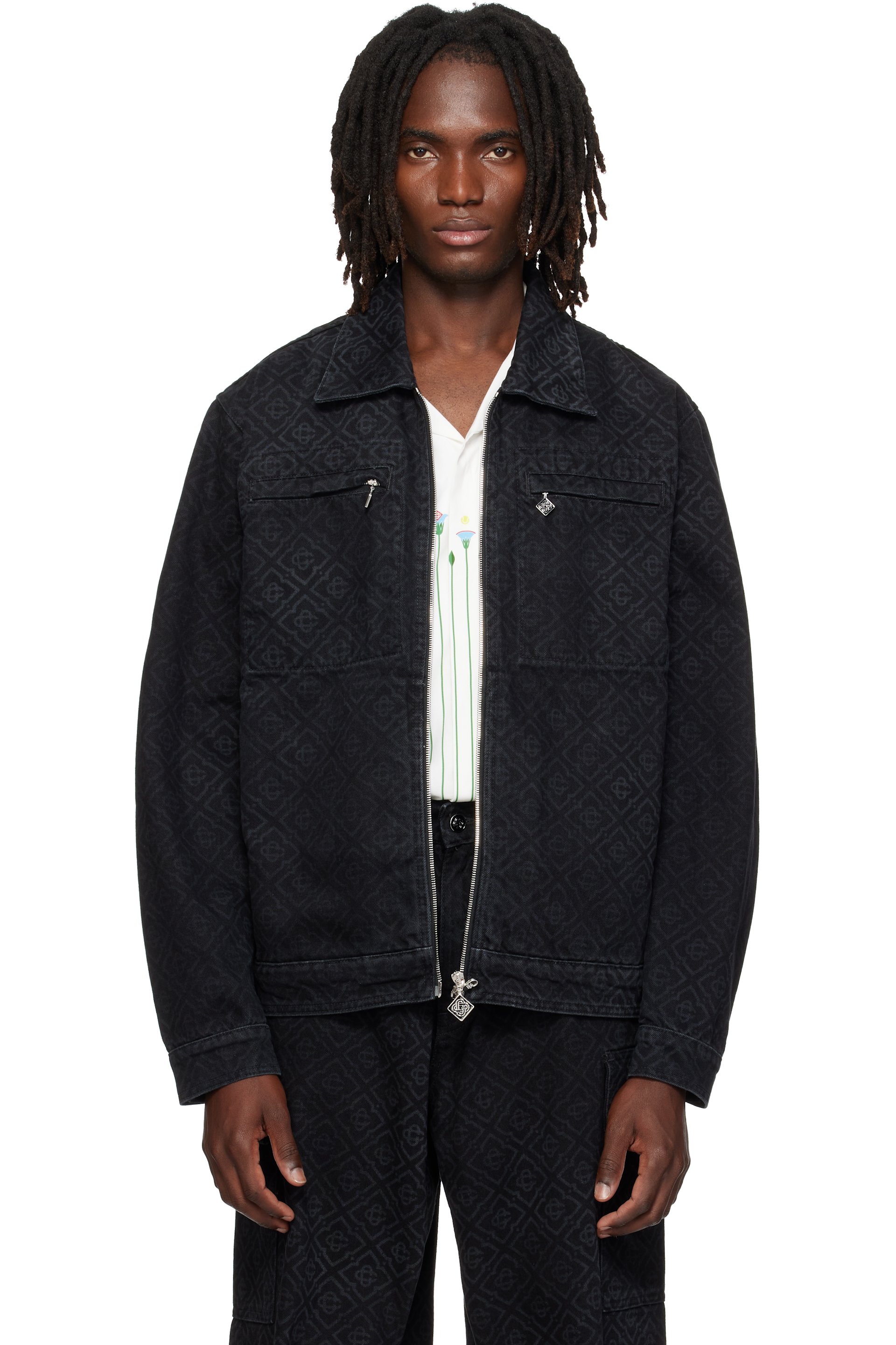 Casablanca - Black Monogram Denim Jacket