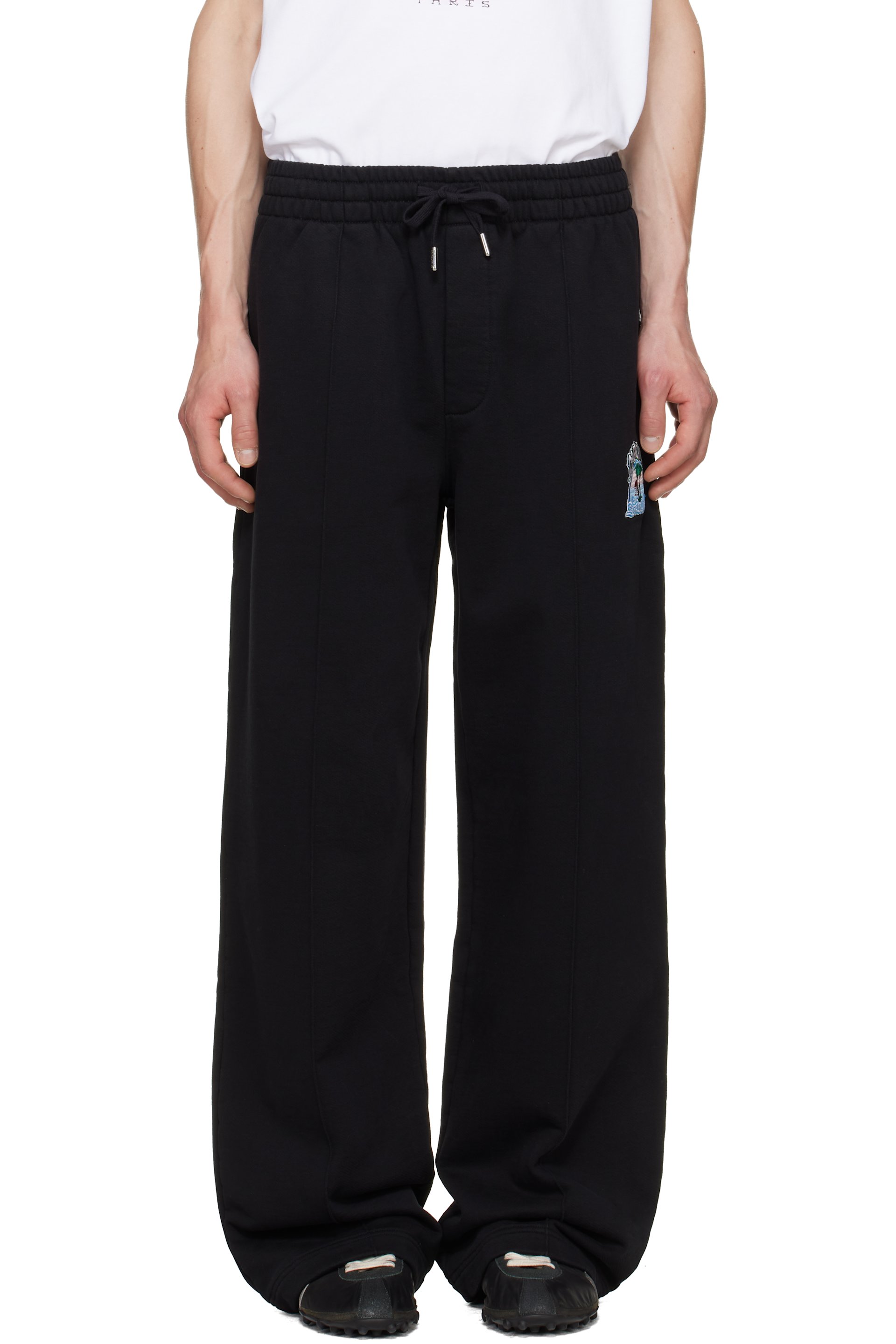 Casablanca - Black Embroidered Classic Sweatpants