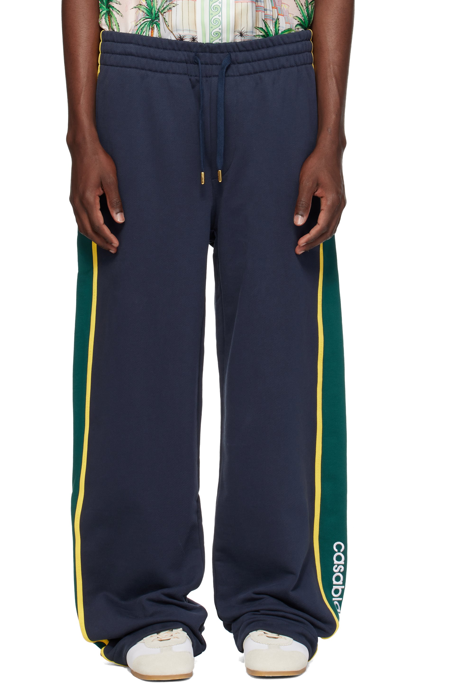Casablanca - Navy Panelled Sweatpants